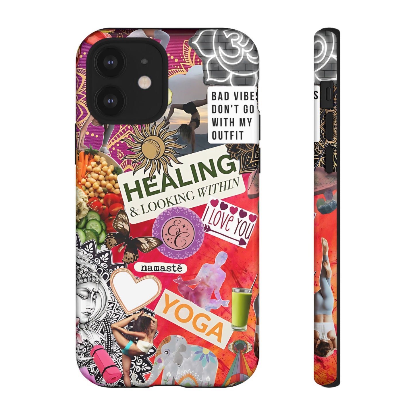 Yoga and Meditation Collage Tough Phone Case