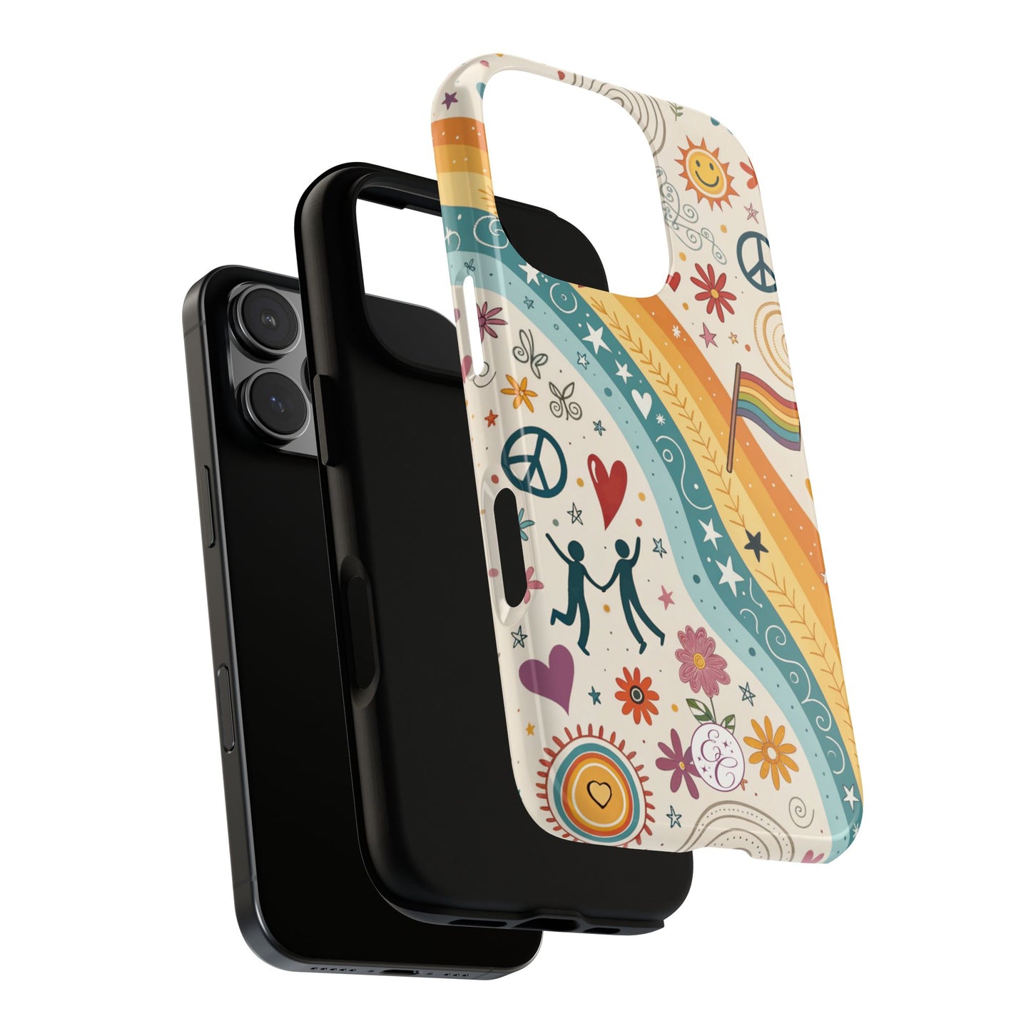 LGTBQ+ Pride Boho Doodle Tough Phone Case