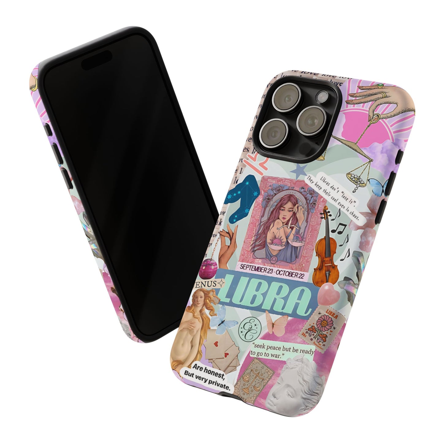 Libra Vintage Zodiac Collage Tough Phone Case