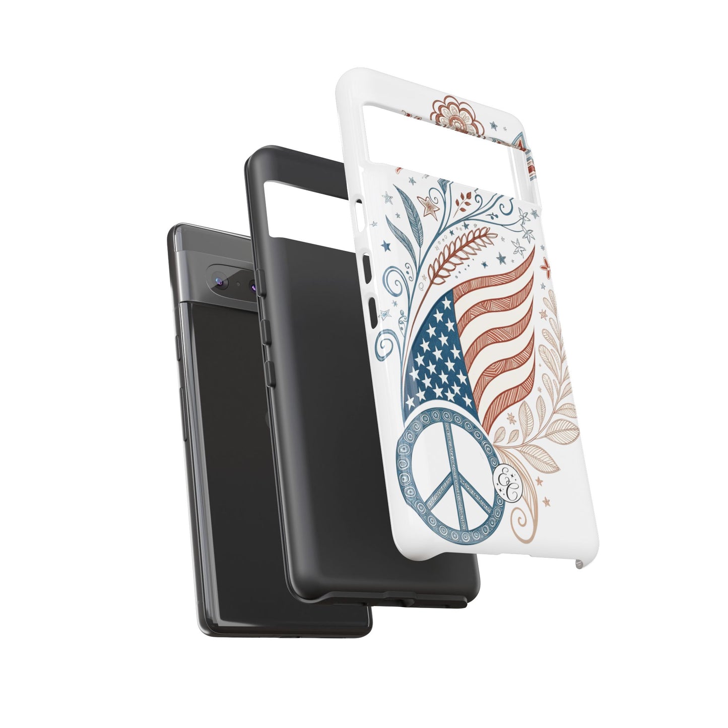 Boho American Flag Tough Phone Case