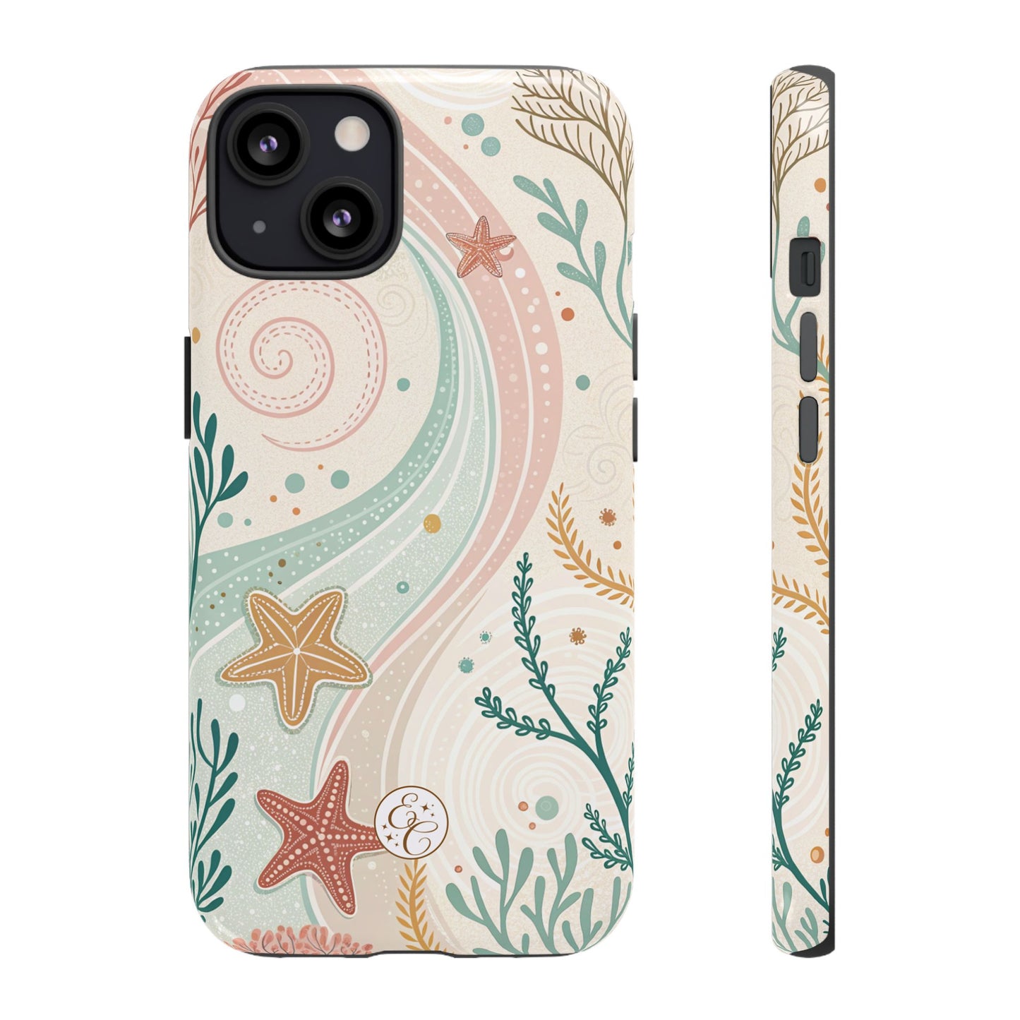 Pink Ocean Boho Doodle Tough Phone Case