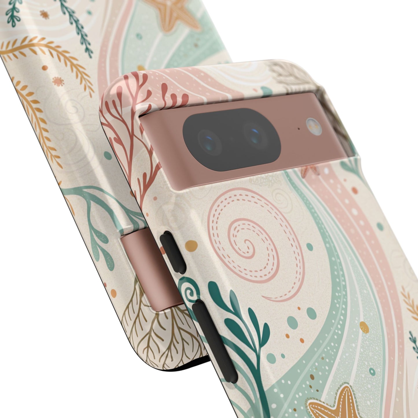 Pink Ocean Boho Doodle Tough Phone Case