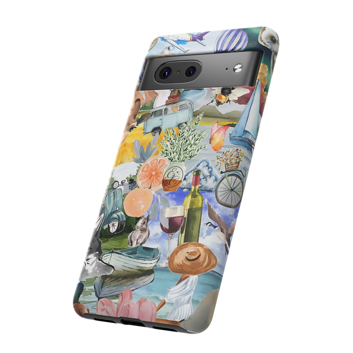 Vintage Travel Collage Tough Phone Case