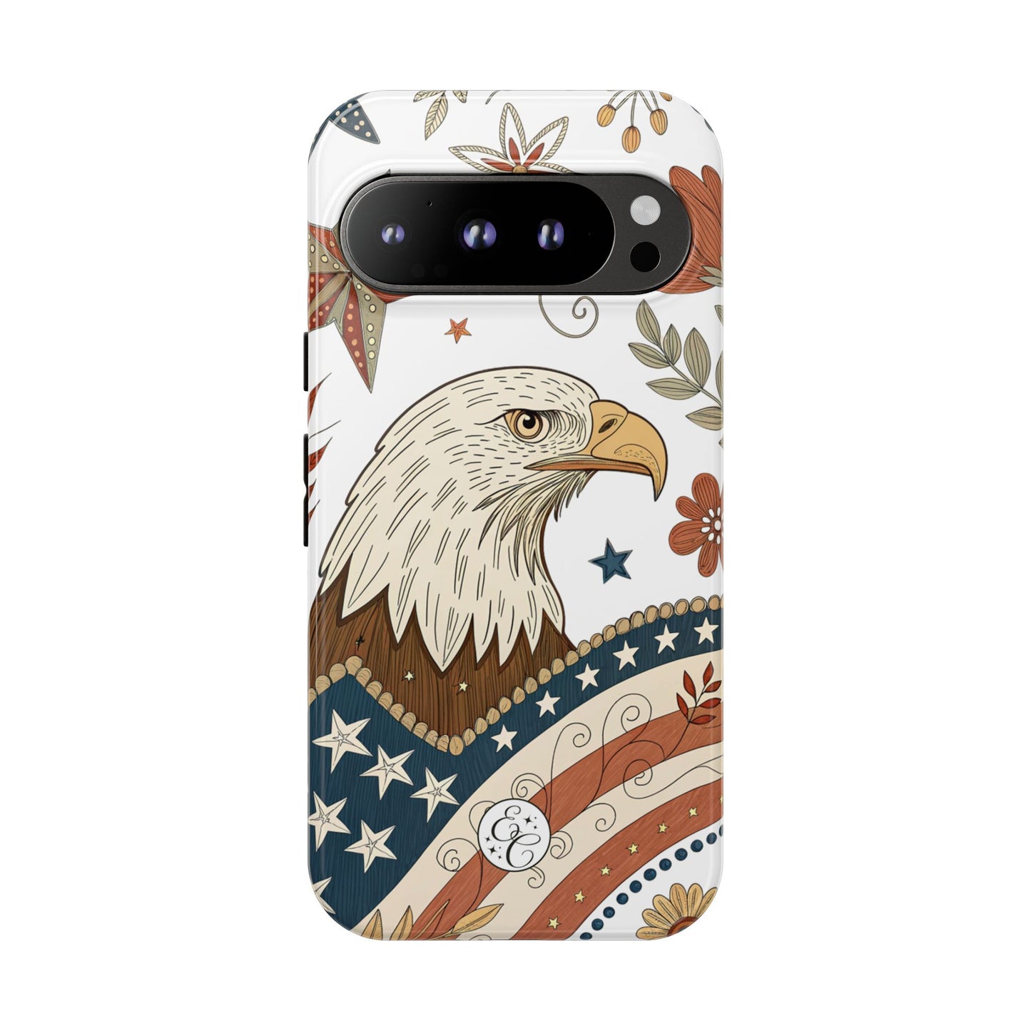 Boho Patriotic Eagle Tough Phone Case