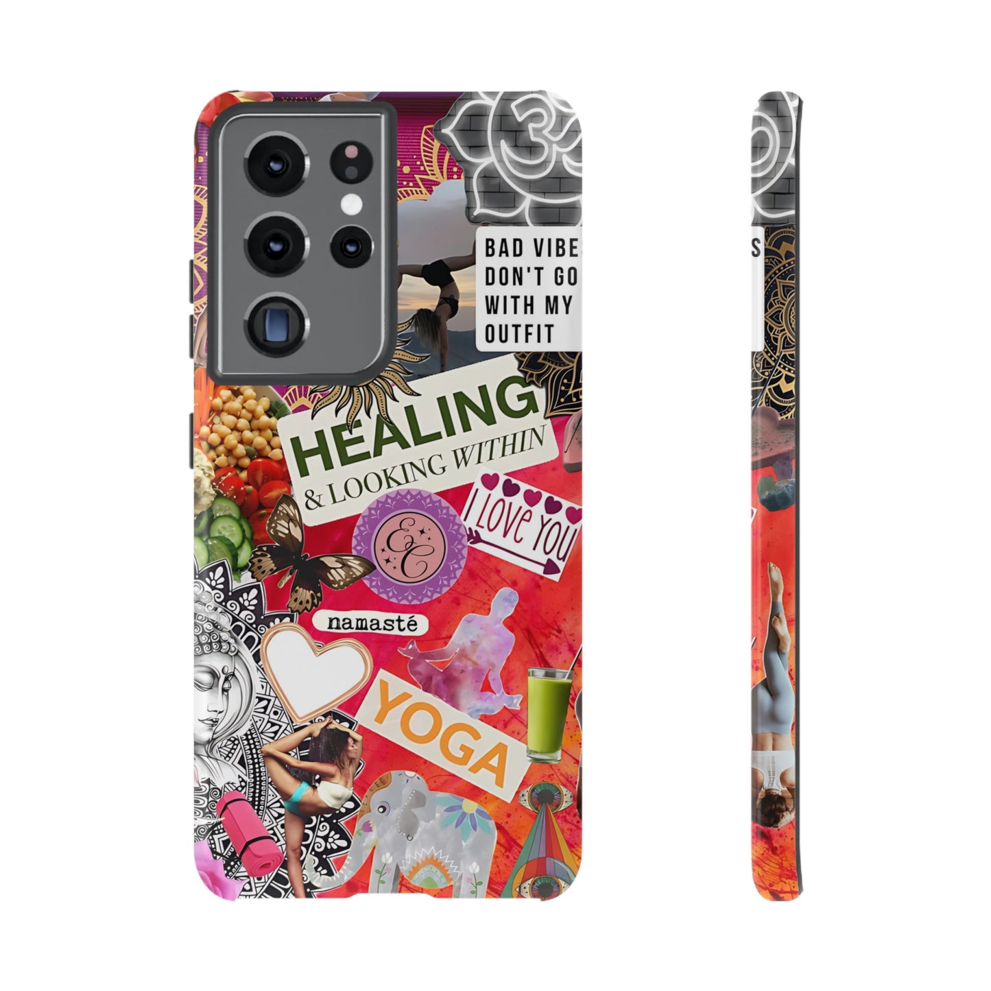 Yoga and Meditation Collage Tough Phone Case
