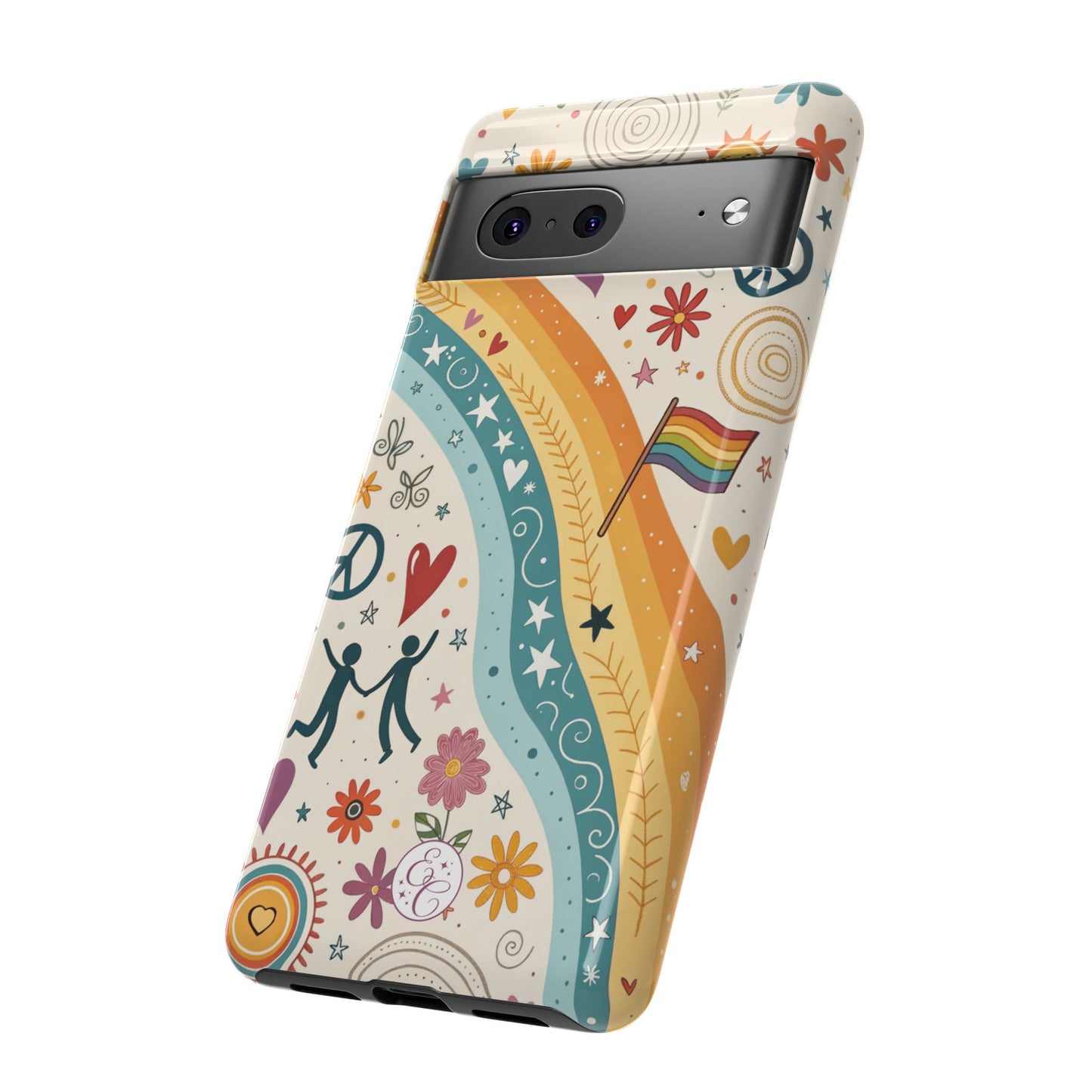 LGTBQ+ Pride Boho Doodle Tough Phone Case