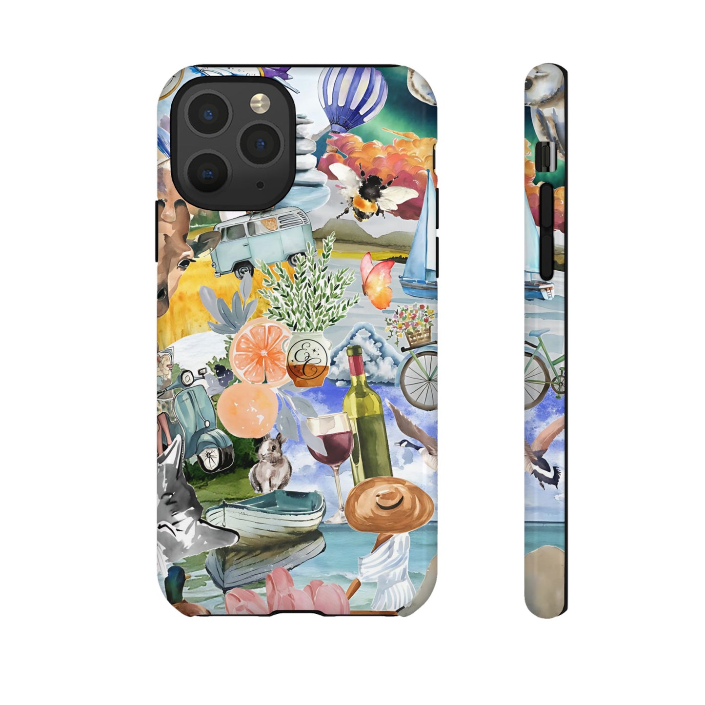 Vintage Travel Collage Tough Phone Case