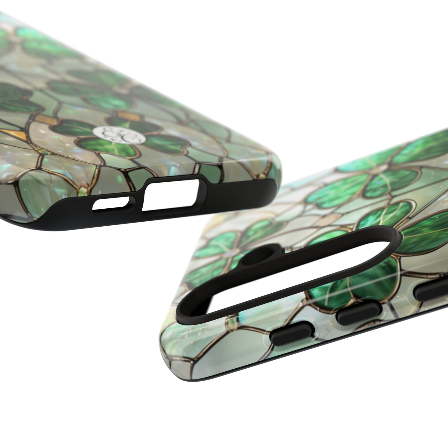 Lucky Clover Stained Glass Pattern Tough Phone Case