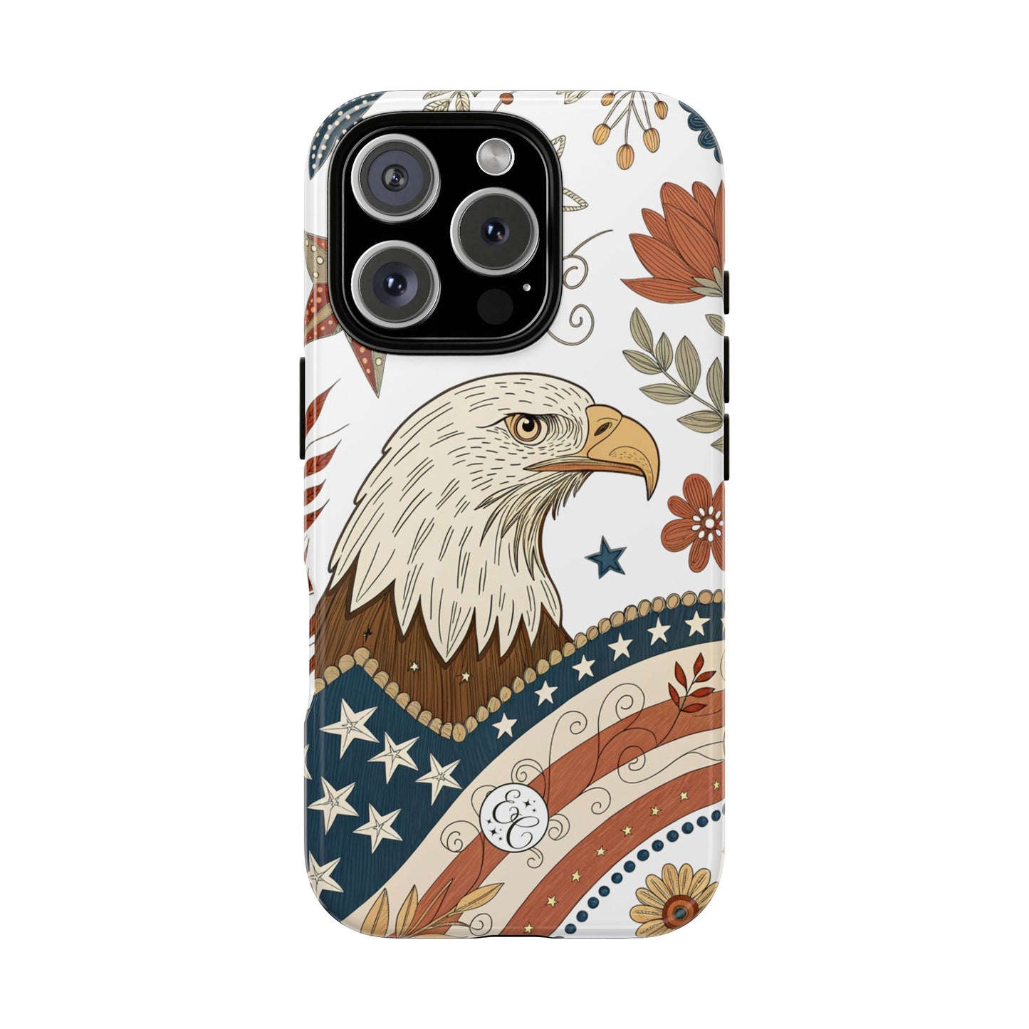 Boho Patriotic Eagle Tough Phone Case