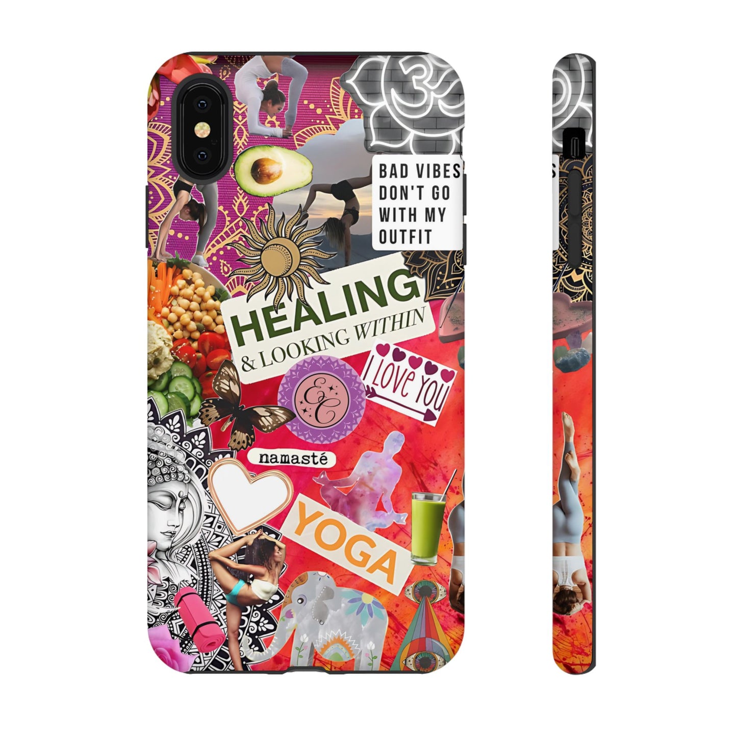 Yoga and Meditation Collage Tough Phone Case