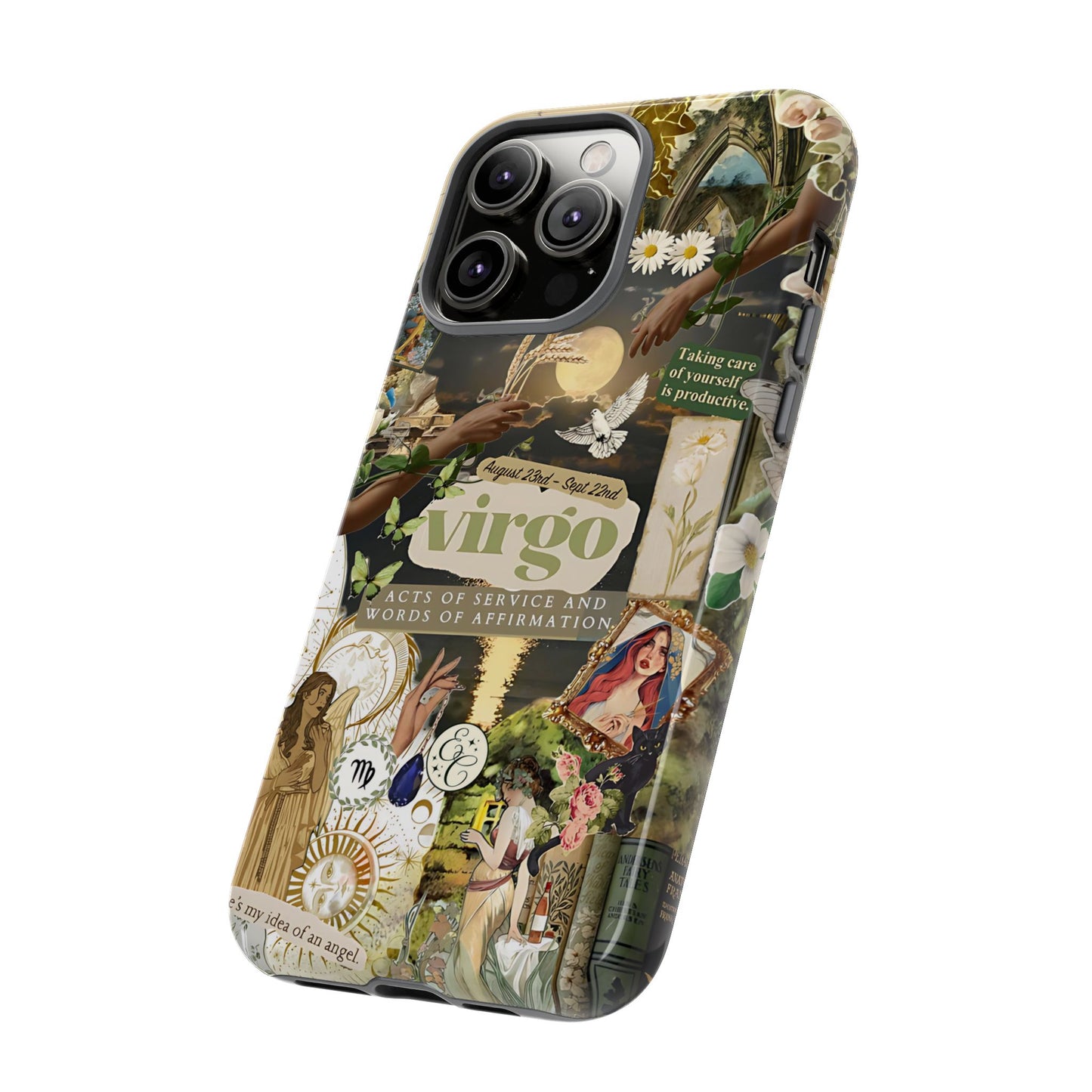 Virgo Vintage Zodiac Collage Tough Phone Case