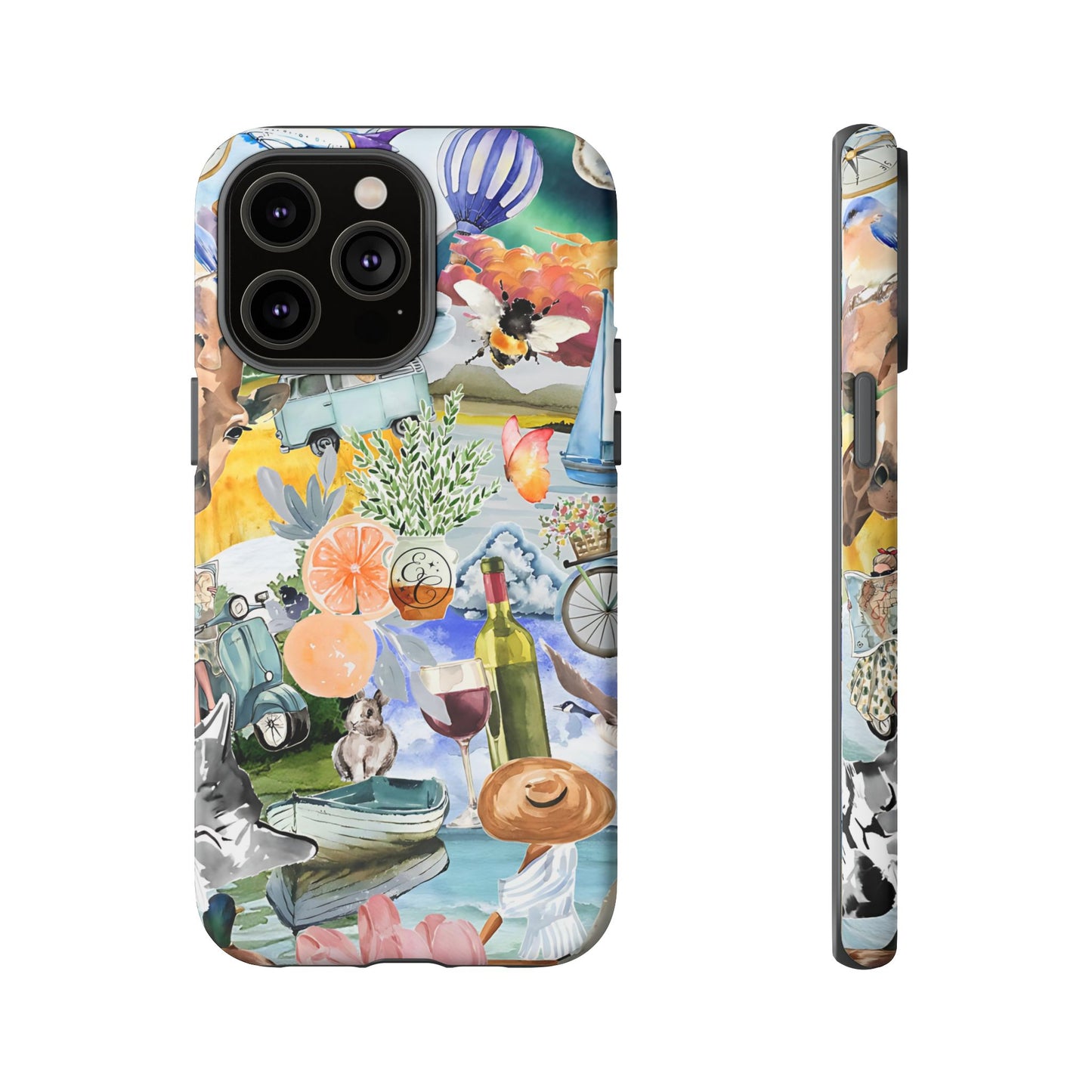 Vintage Travel Collage Tough Phone Case