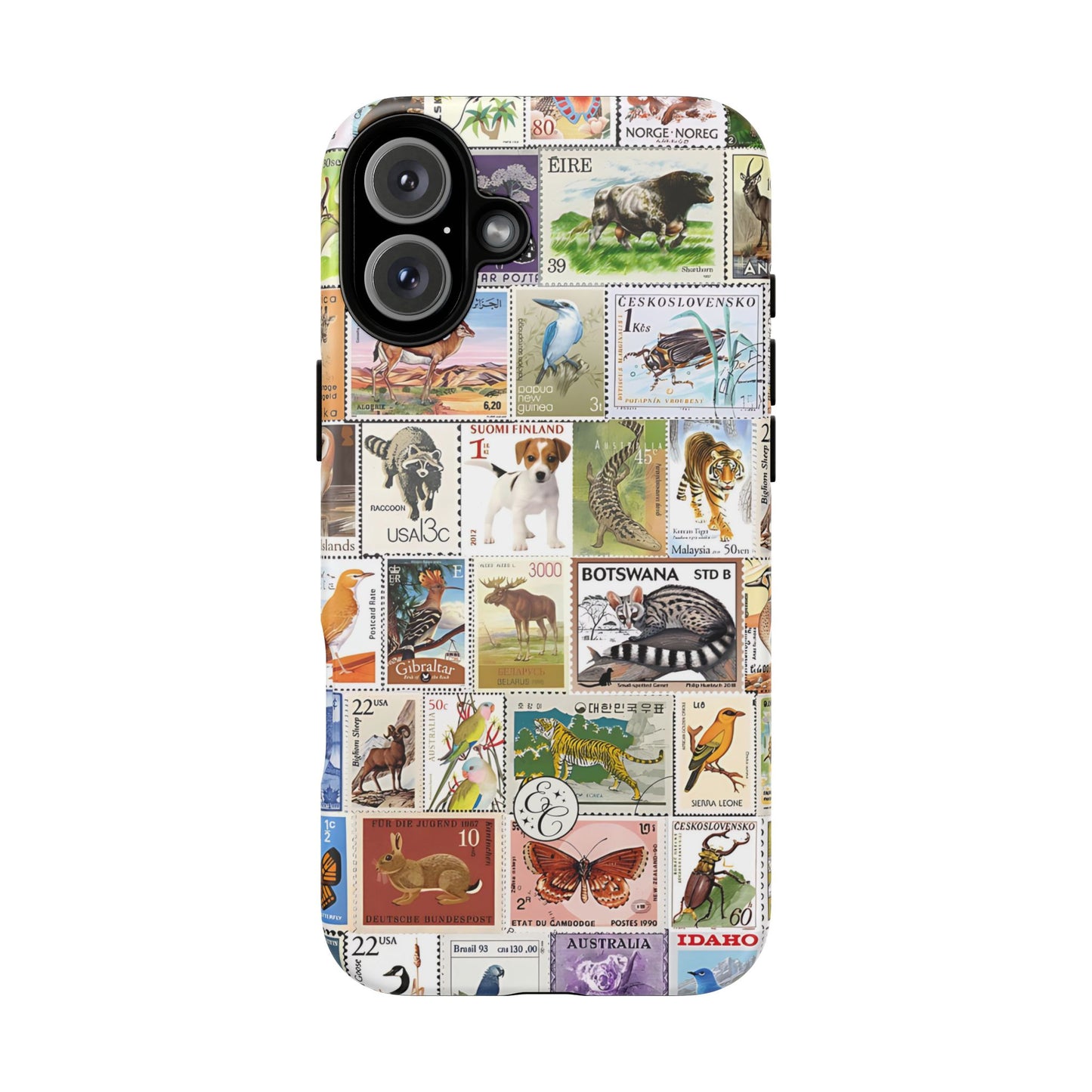 Wildlife Stamp Collage Tough Phone Case