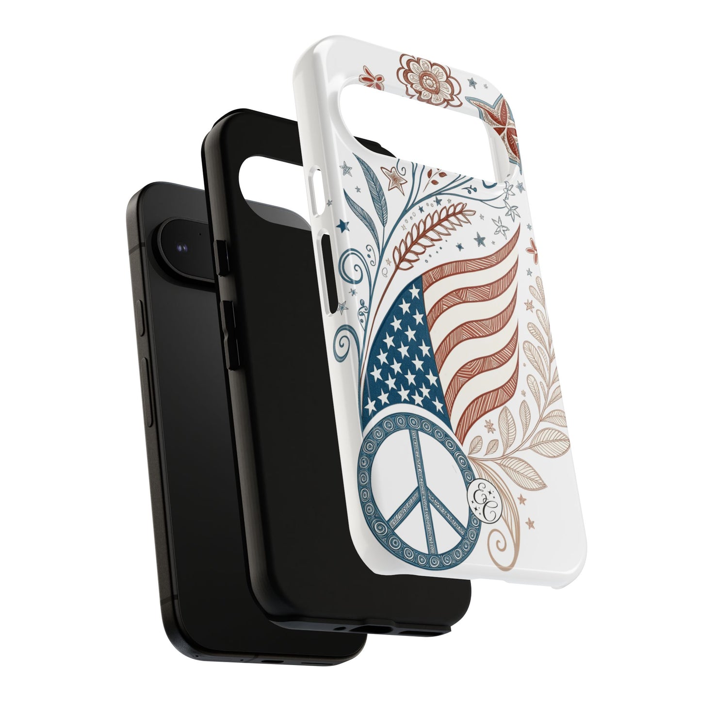 Boho American Flag Tough Phone Case