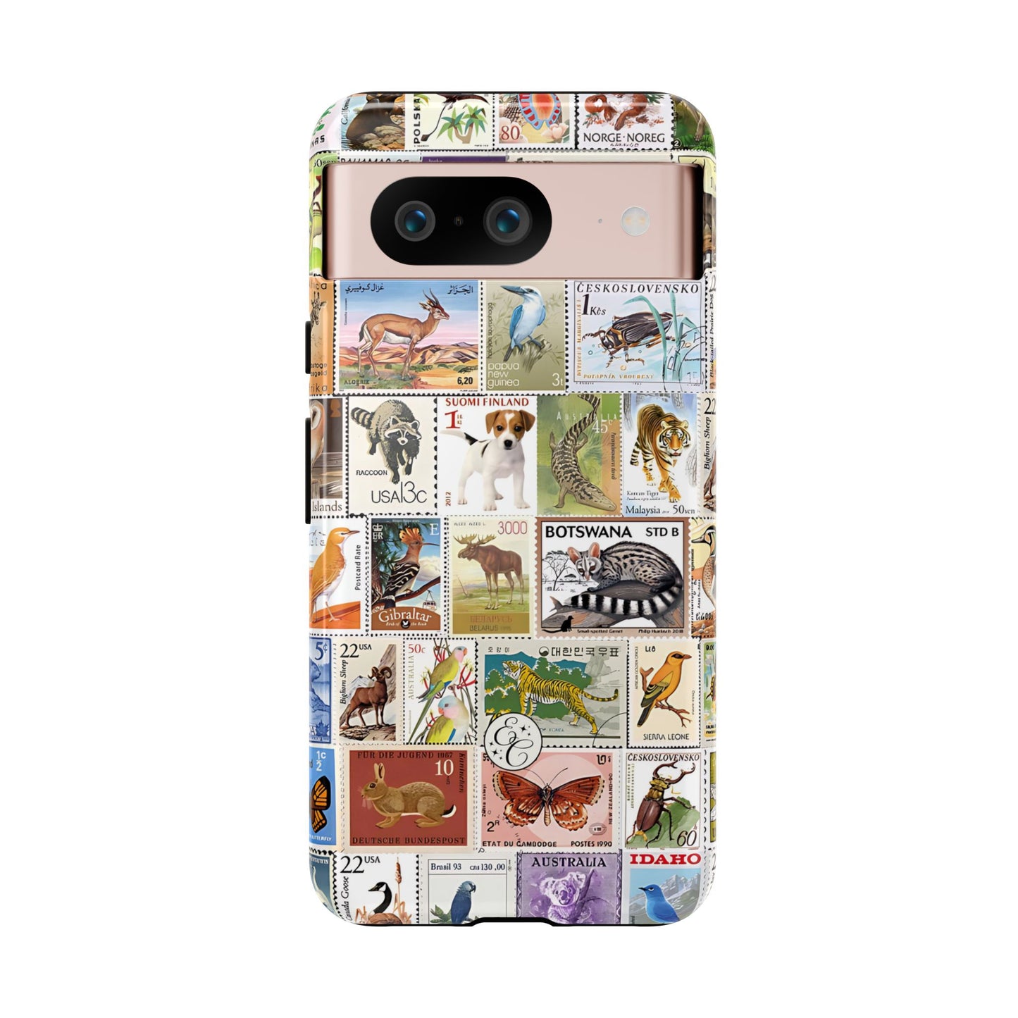 Wildlife Stamp Collage Tough Phone Case