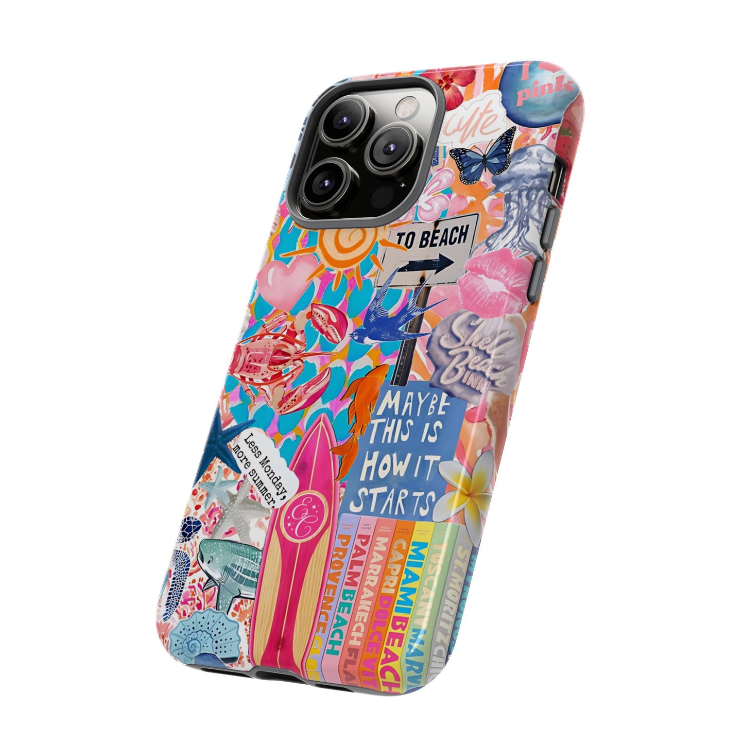 Colorful Beach Collage Tough Phone Case