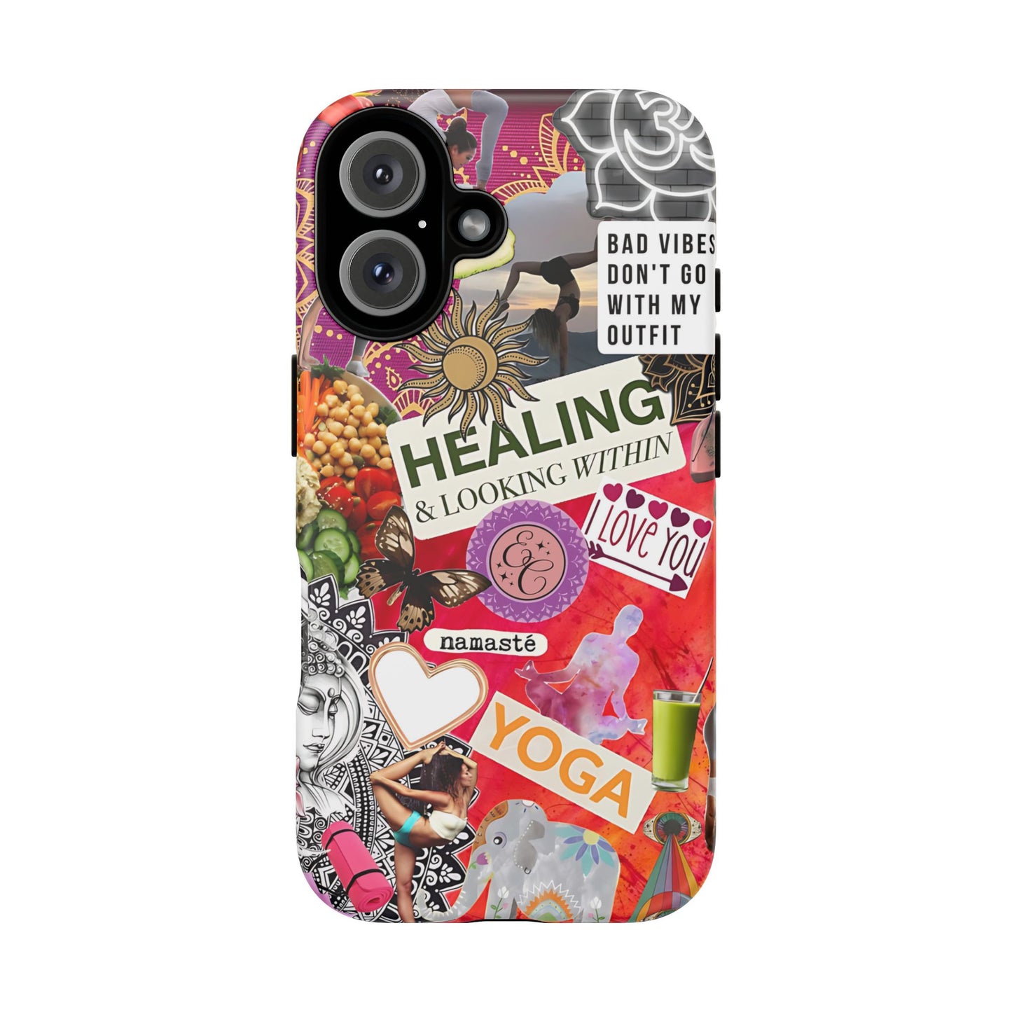 Yoga and Meditation Collage Tough Phone Case
