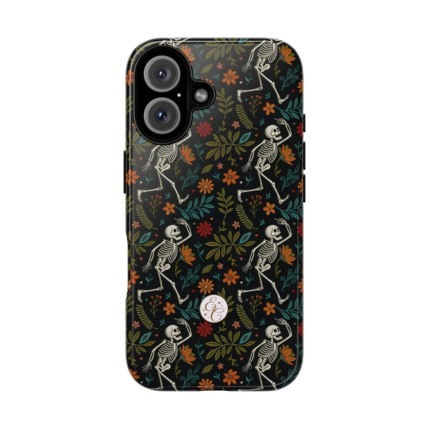 Halloween Boho Skeleton Pattern Tough Phone Case