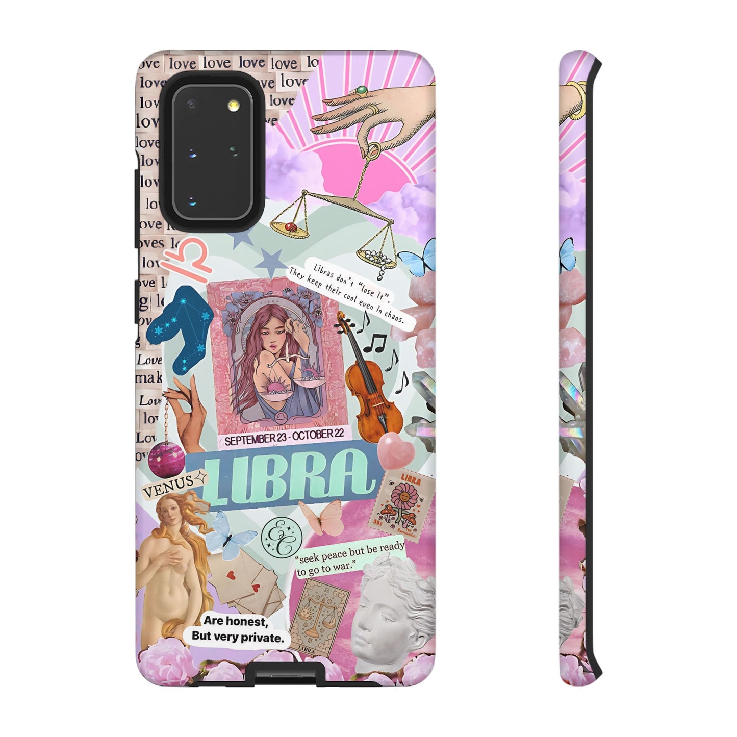 Libra Vintage Zodiac Collage Tough Phone Case