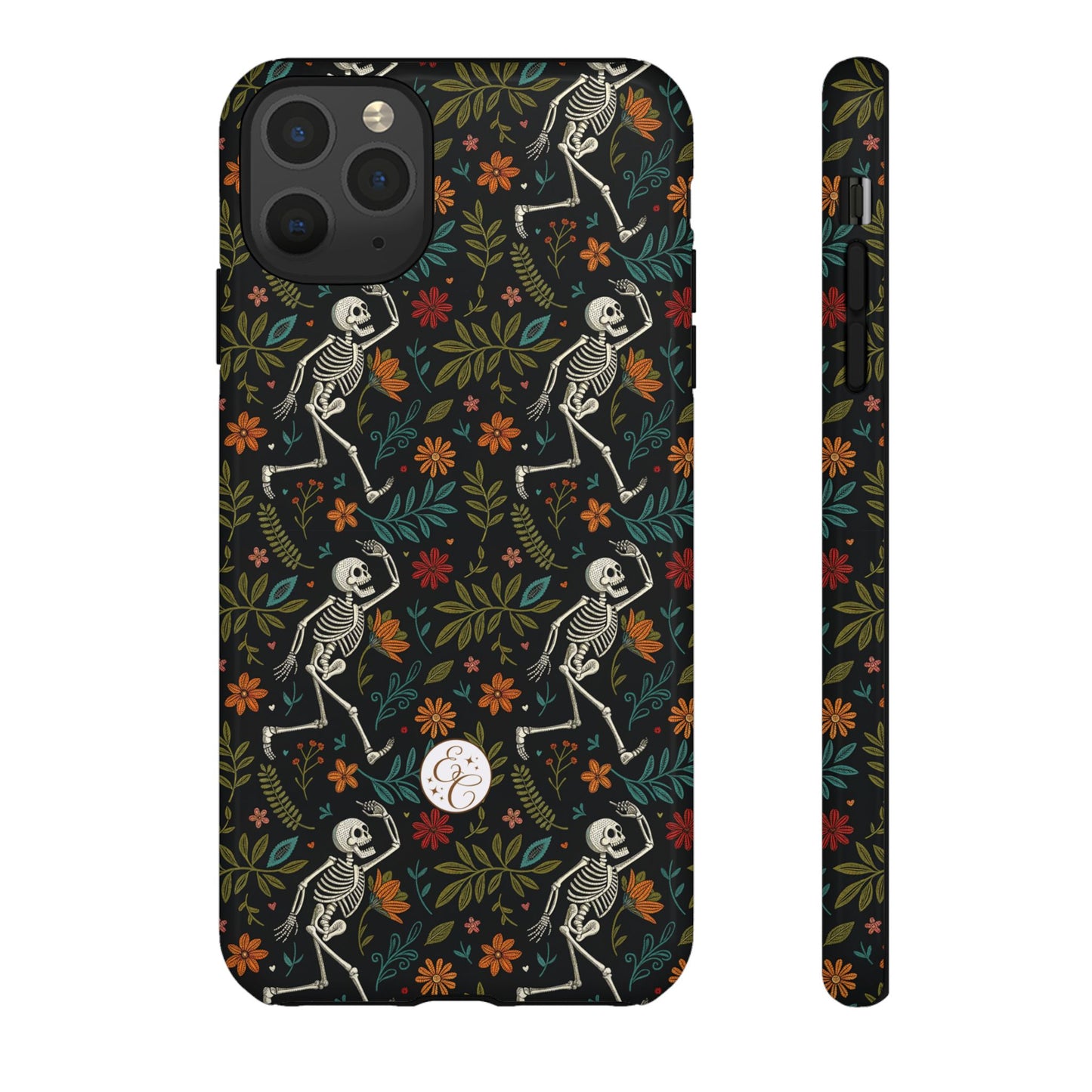 Halloween Boho Skeleton Pattern Tough Phone Case