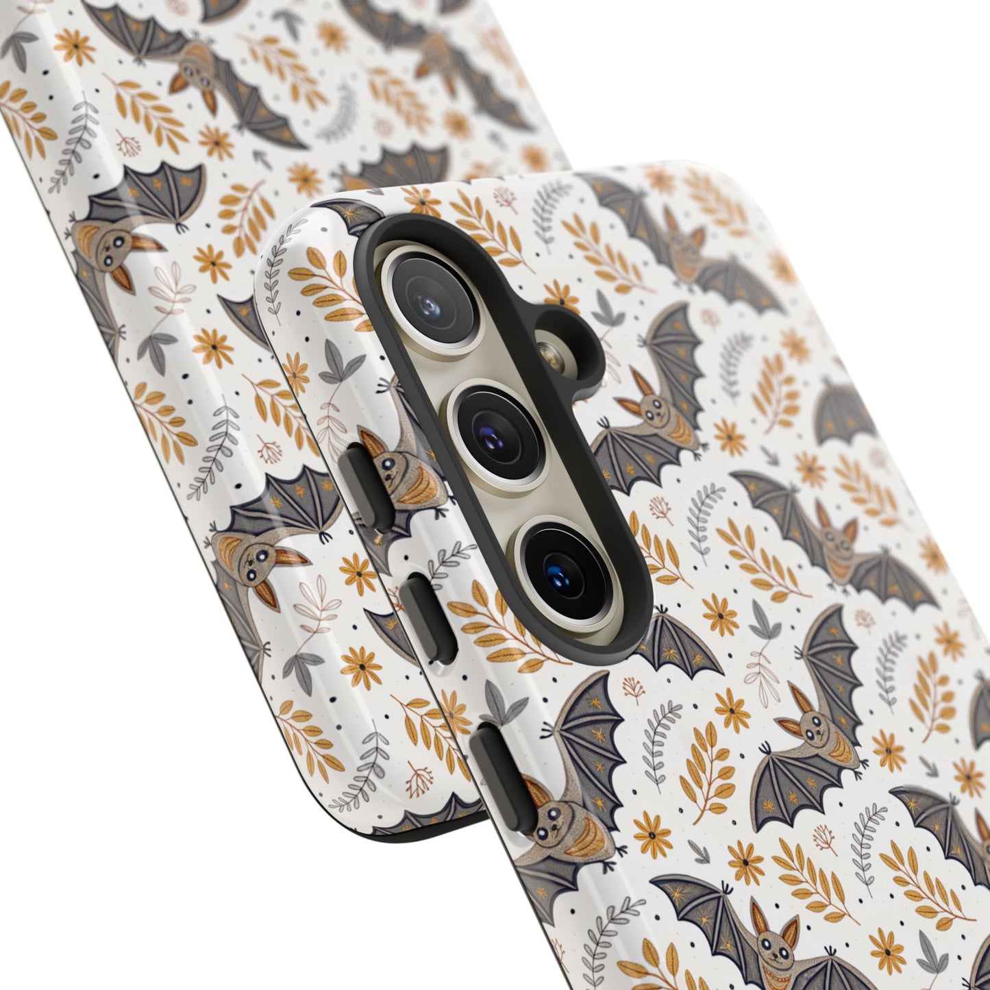 Boho Halloween Bat Pattern Tough Phone Case