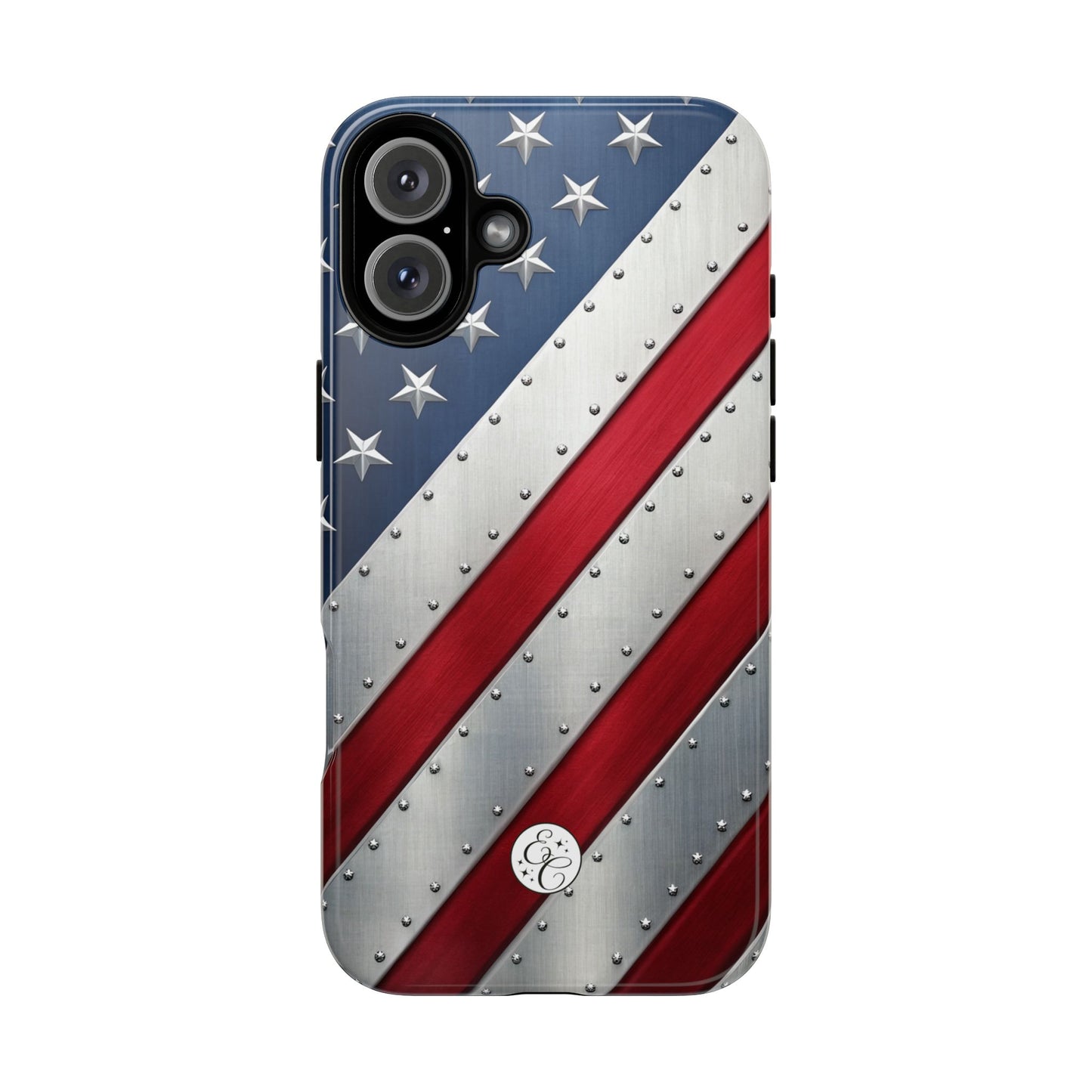 Metallic American Flag Tough Phone Case