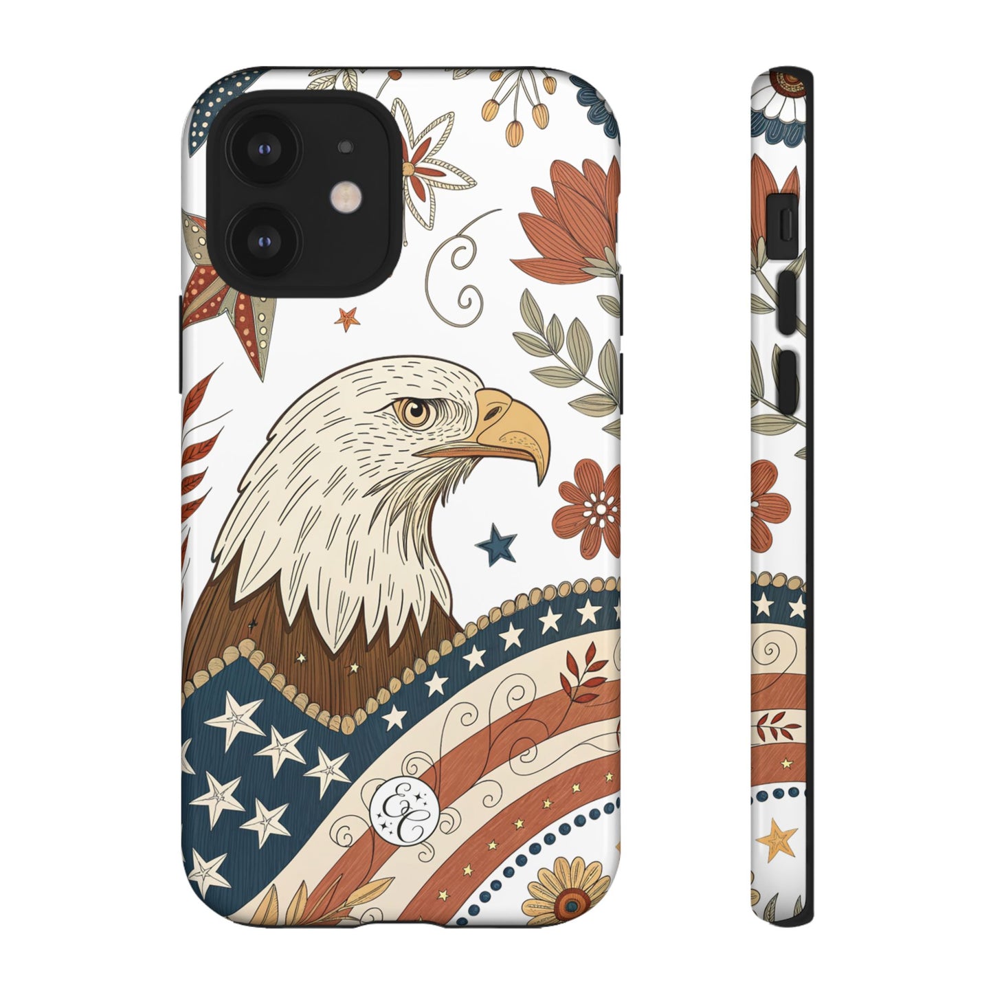 Boho Patriotic Eagle Tough Phone Case