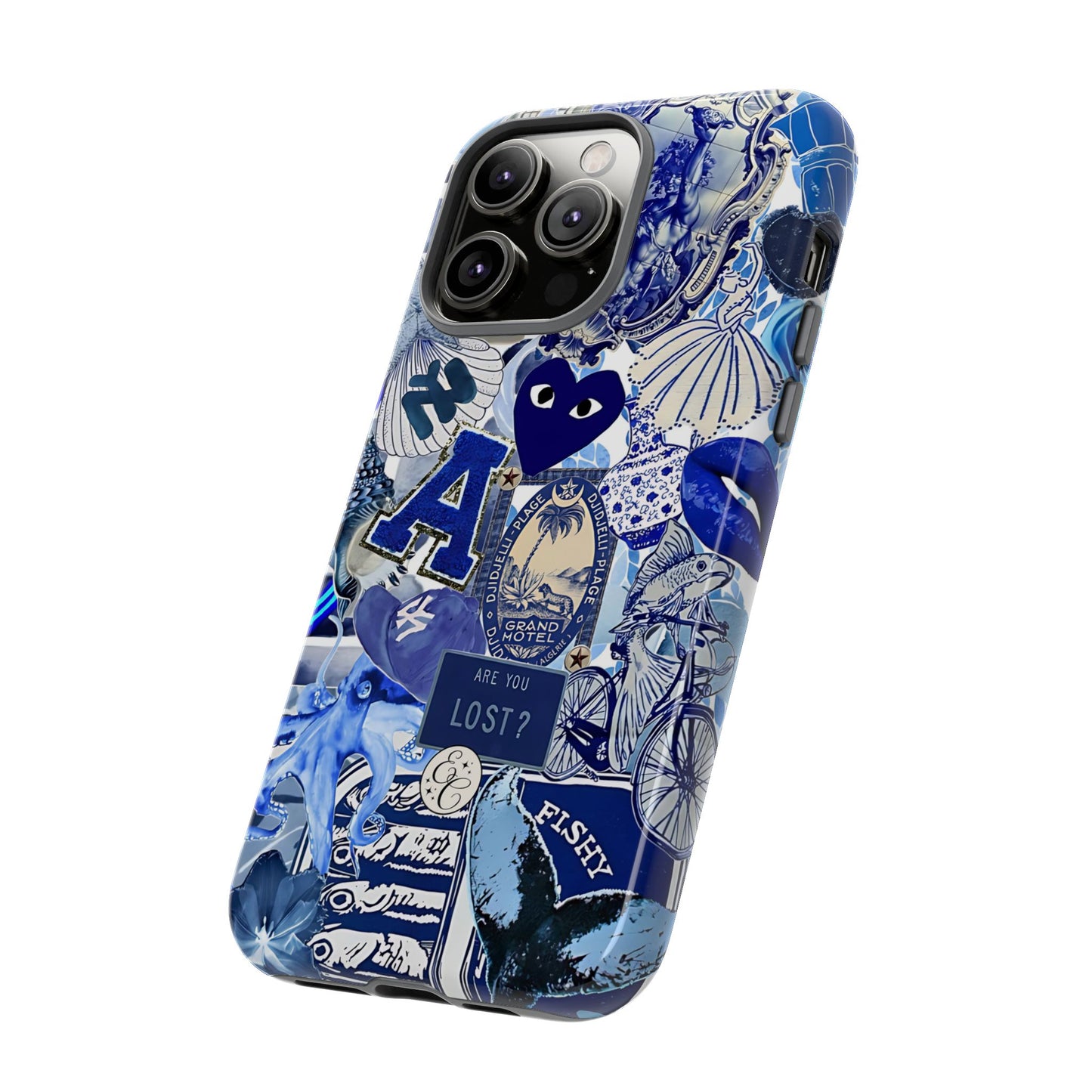 Blue Collage Tough Phone Case