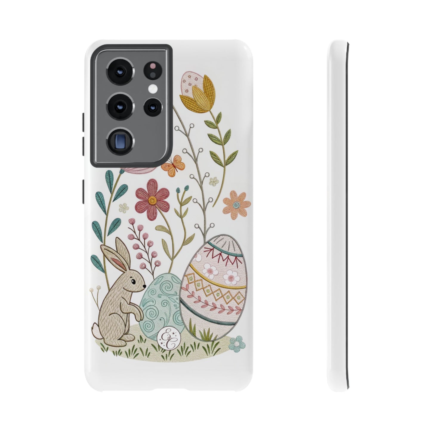 Bunny & Easter Egg Floral Tough Phone Case