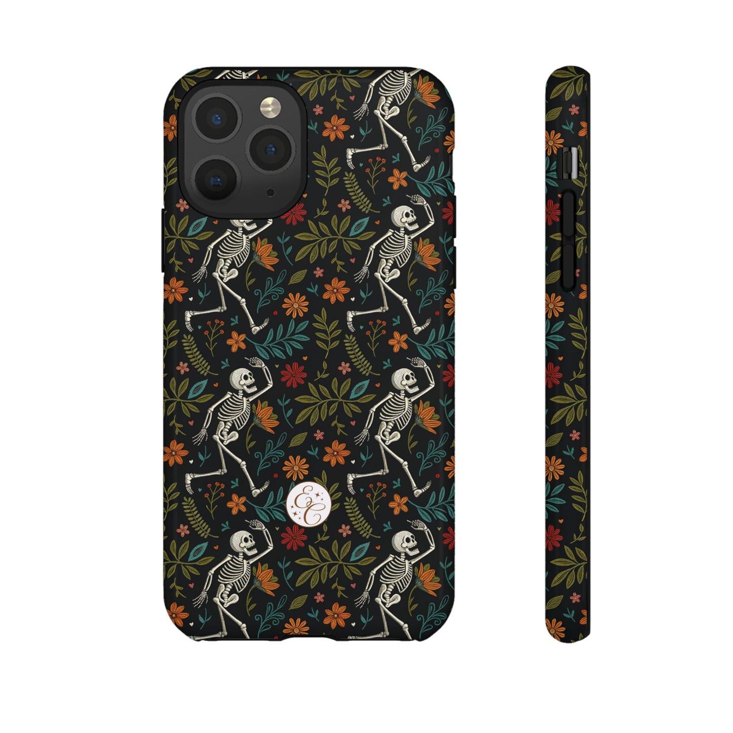 Halloween Boho Skeleton Pattern Tough Phone Case