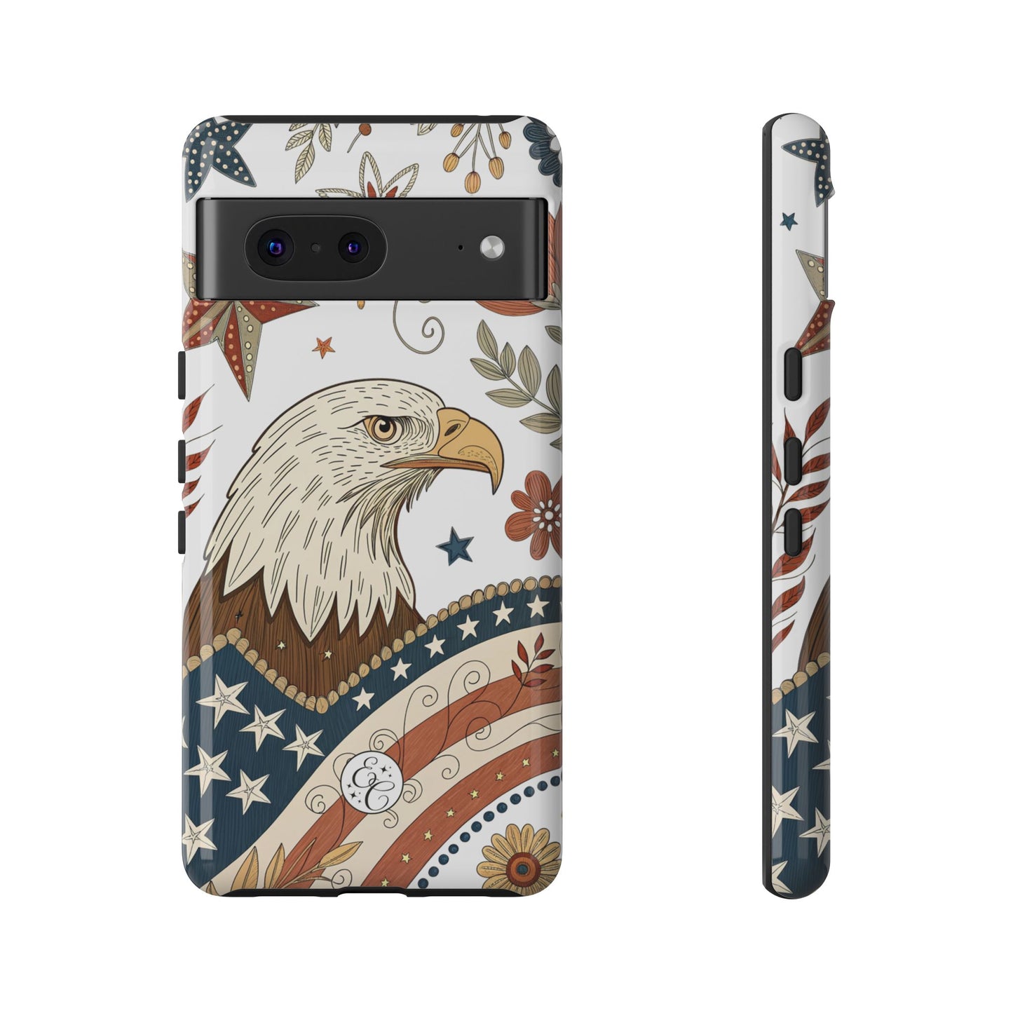 Boho Patriotic Eagle Tough Phone Case