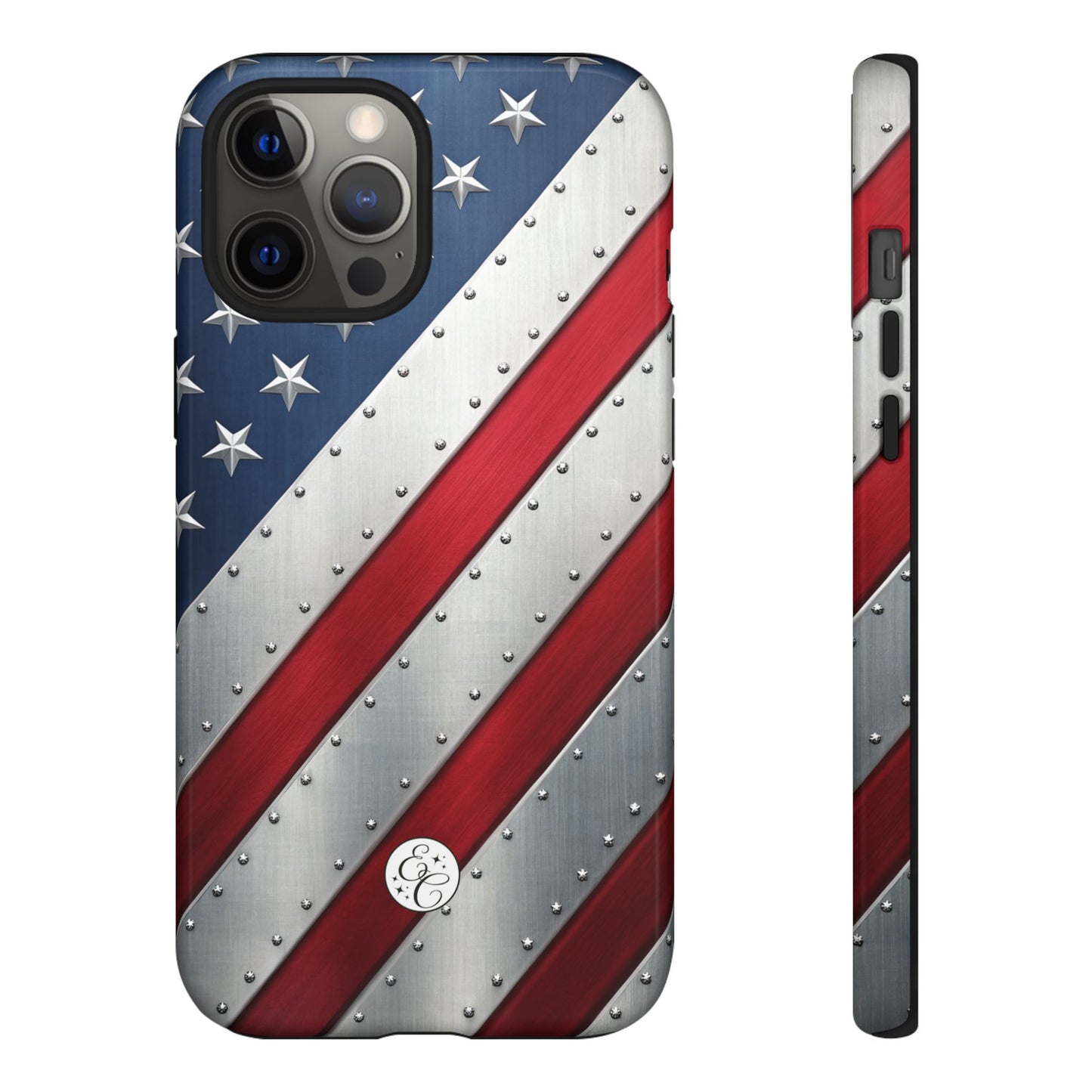 Metallic American Flag Tough Phone Case