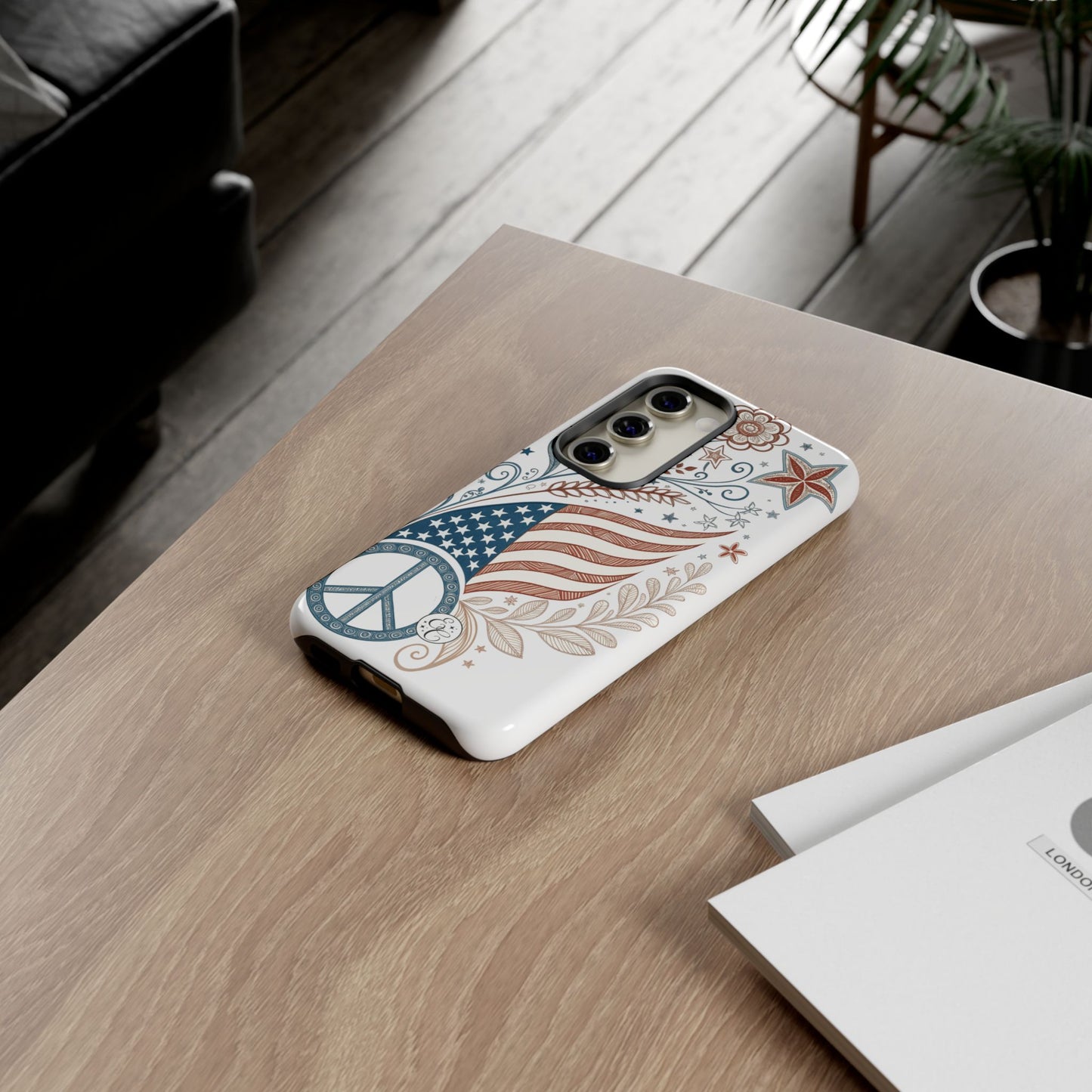 Boho American Flag Tough Phone Case