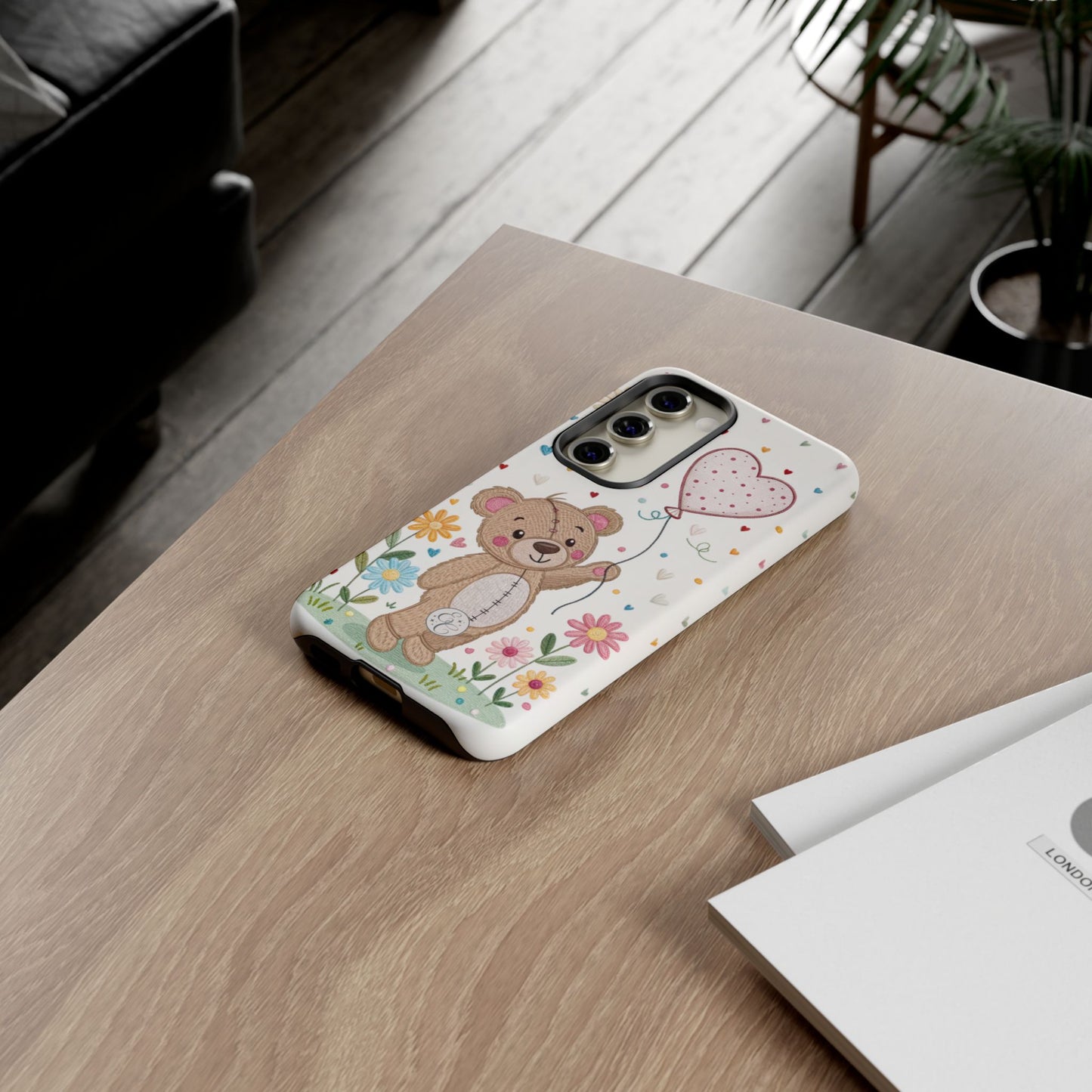 Cute Teddy Bear Tough Phone Case