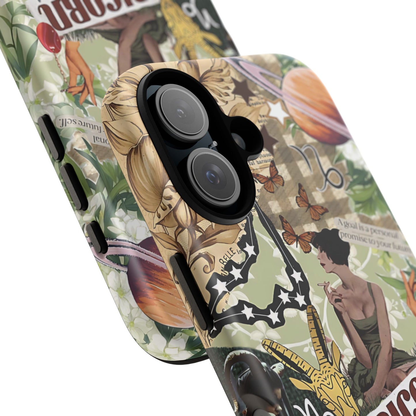 Capricorn Retro Zodiac Collage Tough Phone Case