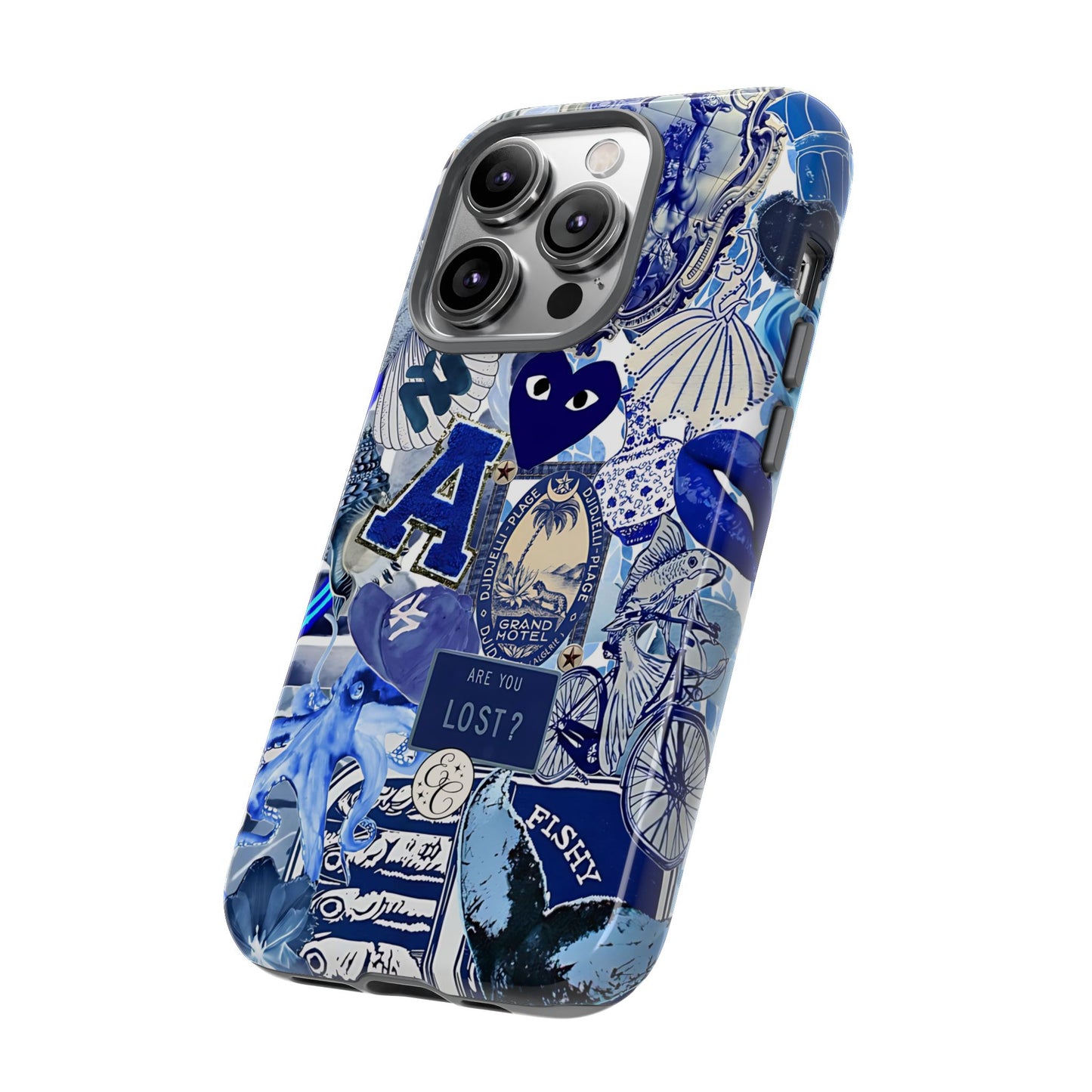 Blue Collage Tough Phone Case