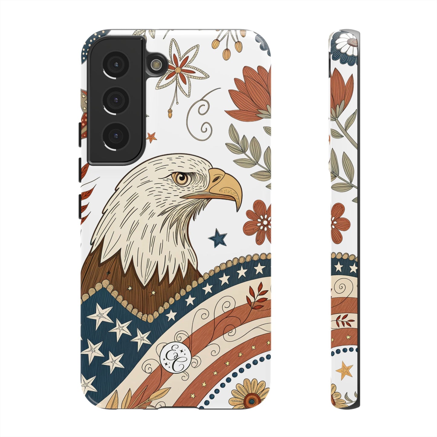 Boho Patriotic Eagle Tough Phone Case