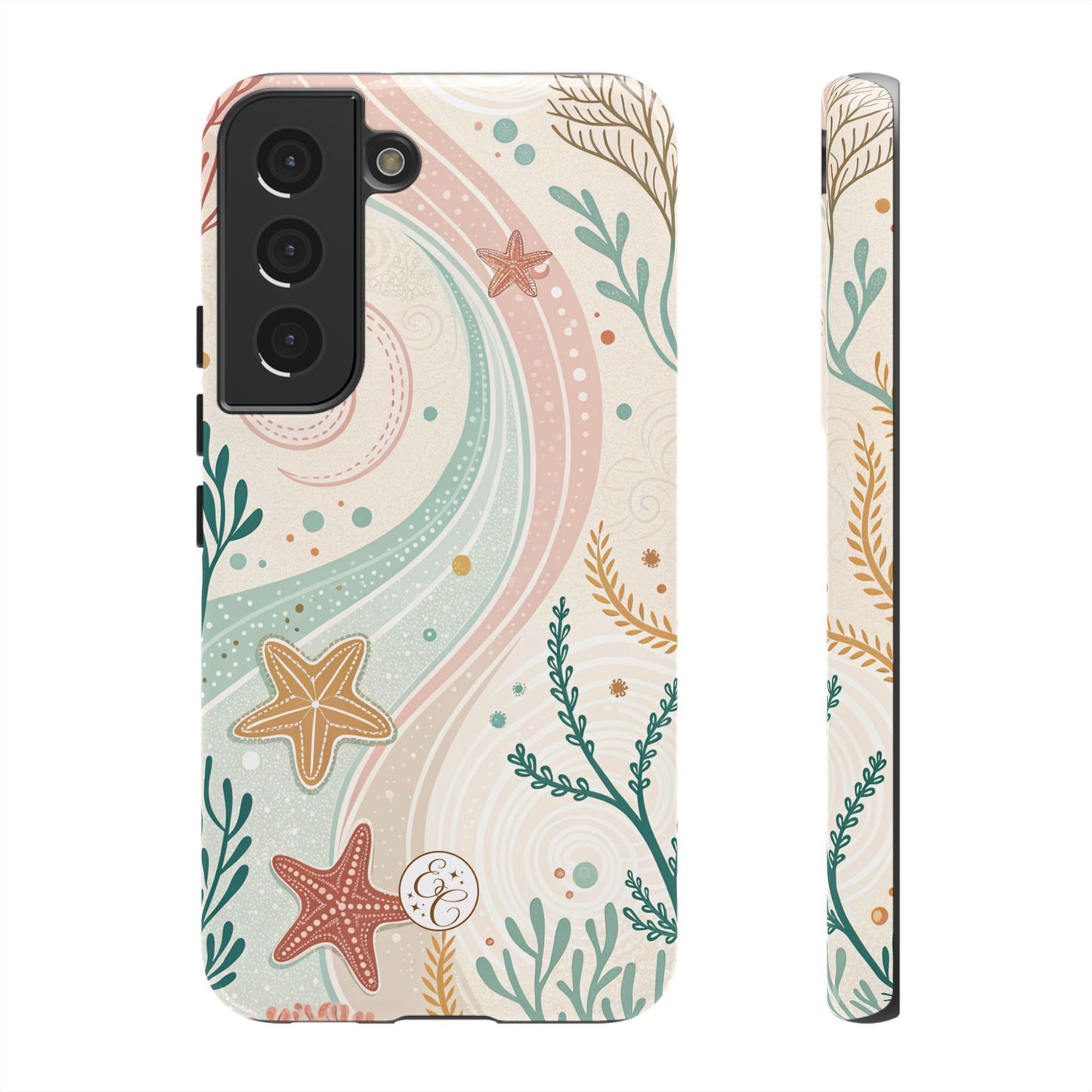 Pink Ocean Boho Doodle Tough Phone Case