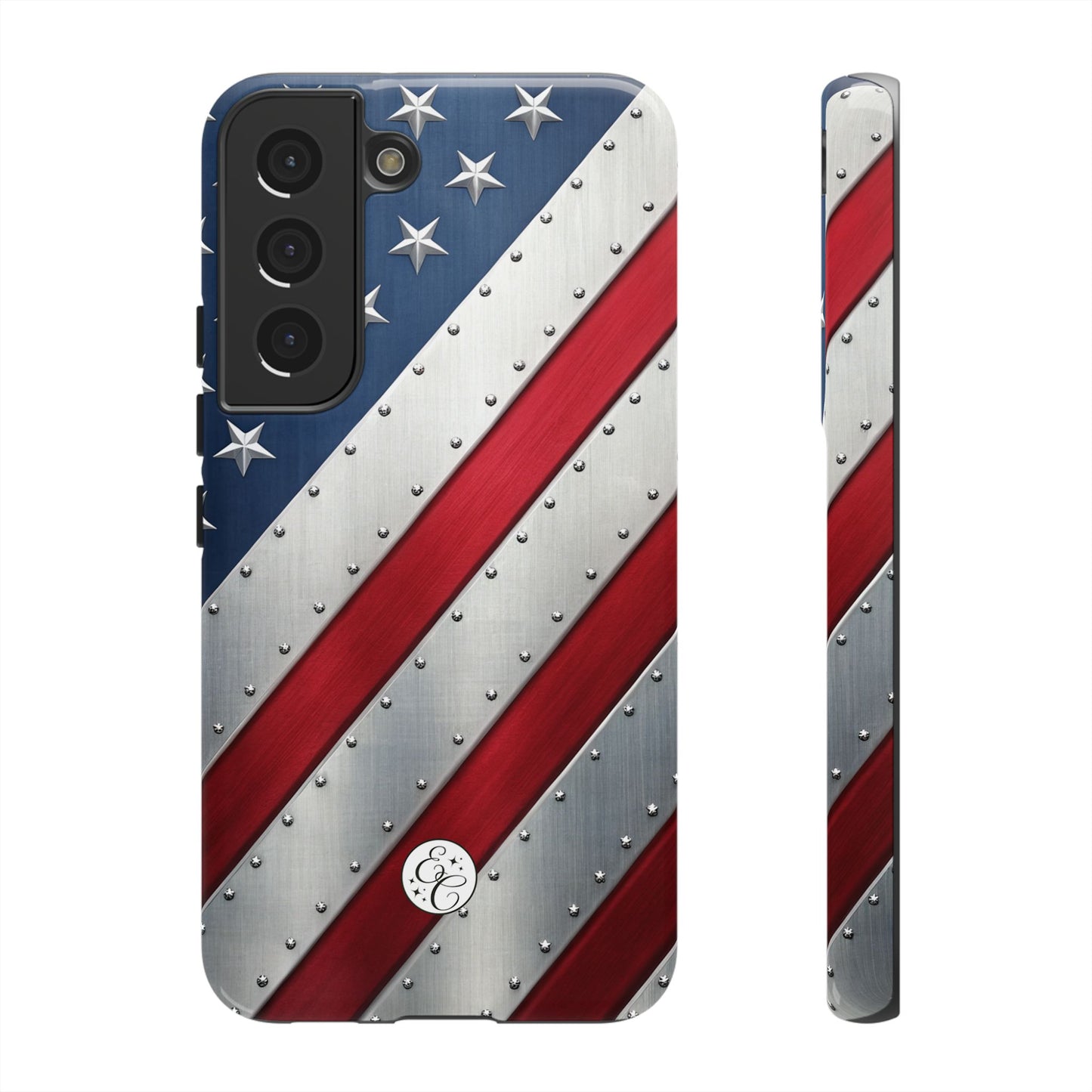 Metallic American Flag Tough Phone Case