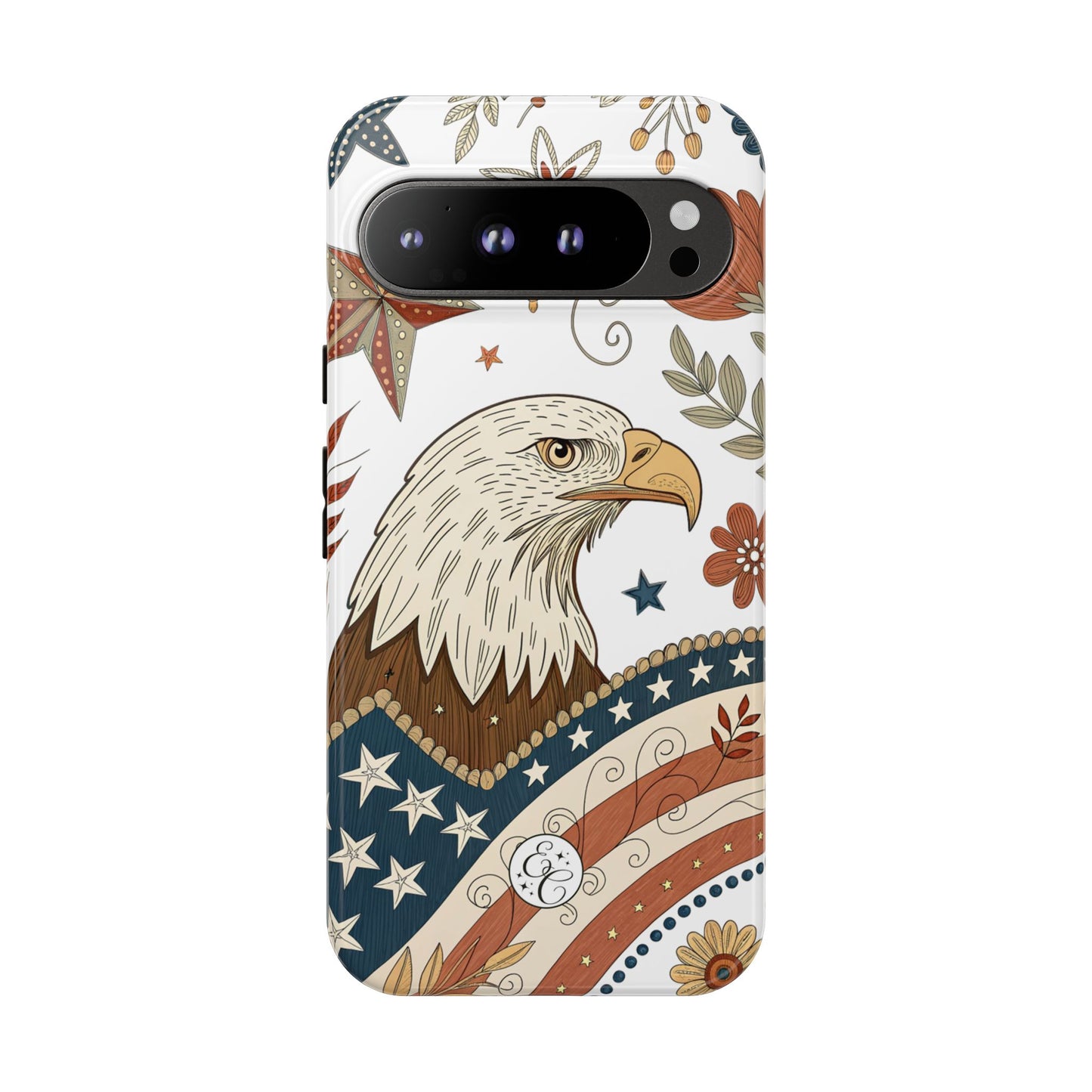 Boho Patriotic Eagle Tough Phone Case