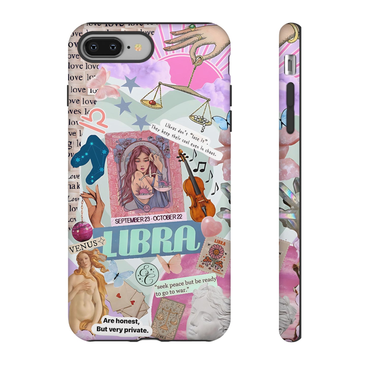Libra Vintage Zodiac Collage Tough Phone Case