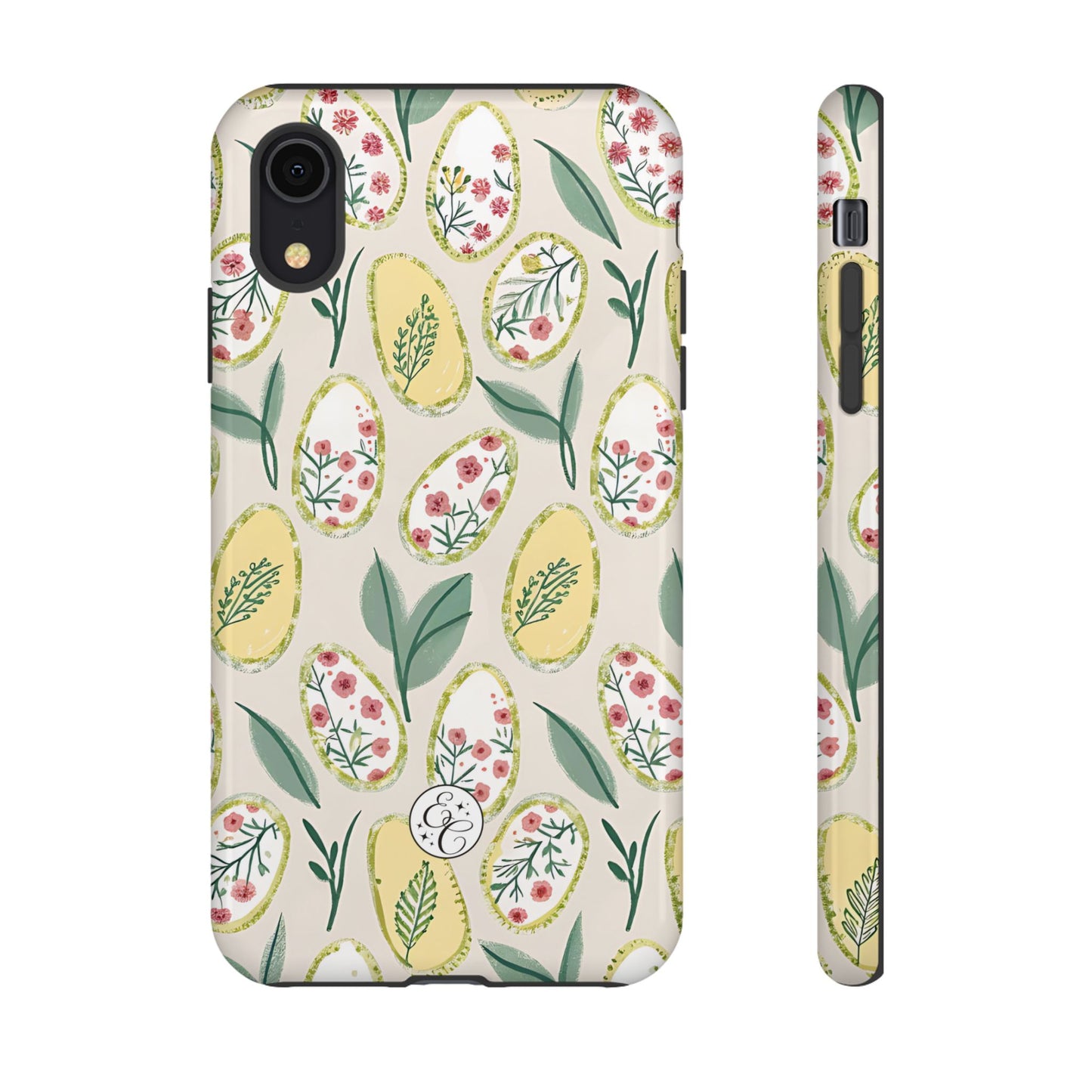 Floral Easter Egg Pattern Tough Phone Case