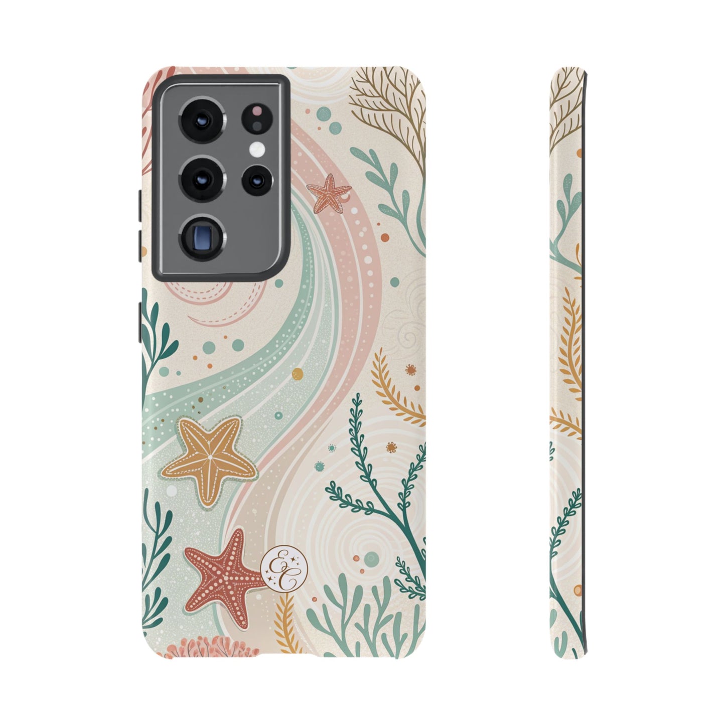 Pink Ocean Boho Doodle Tough Phone Case