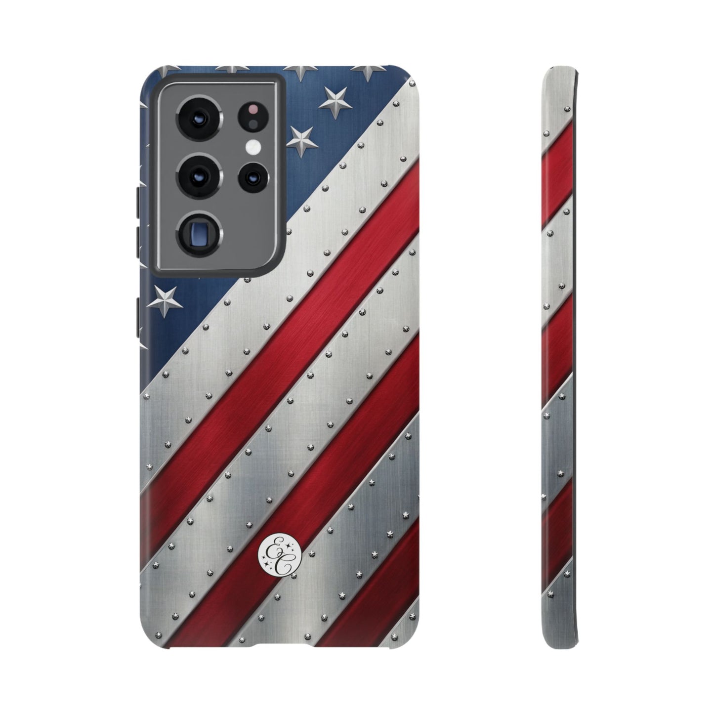 Metallic American Flag Tough Phone Case
