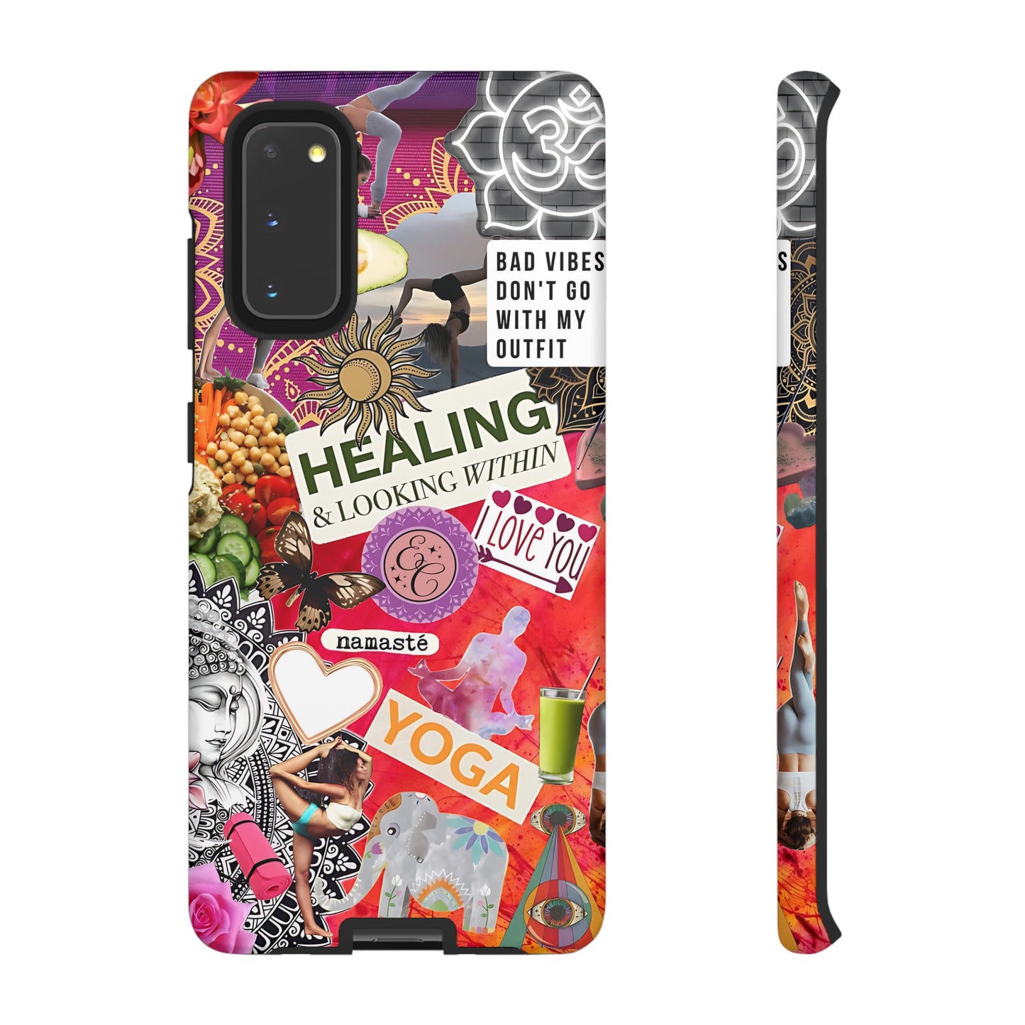Yoga and Meditation Collage Tough Phone Case