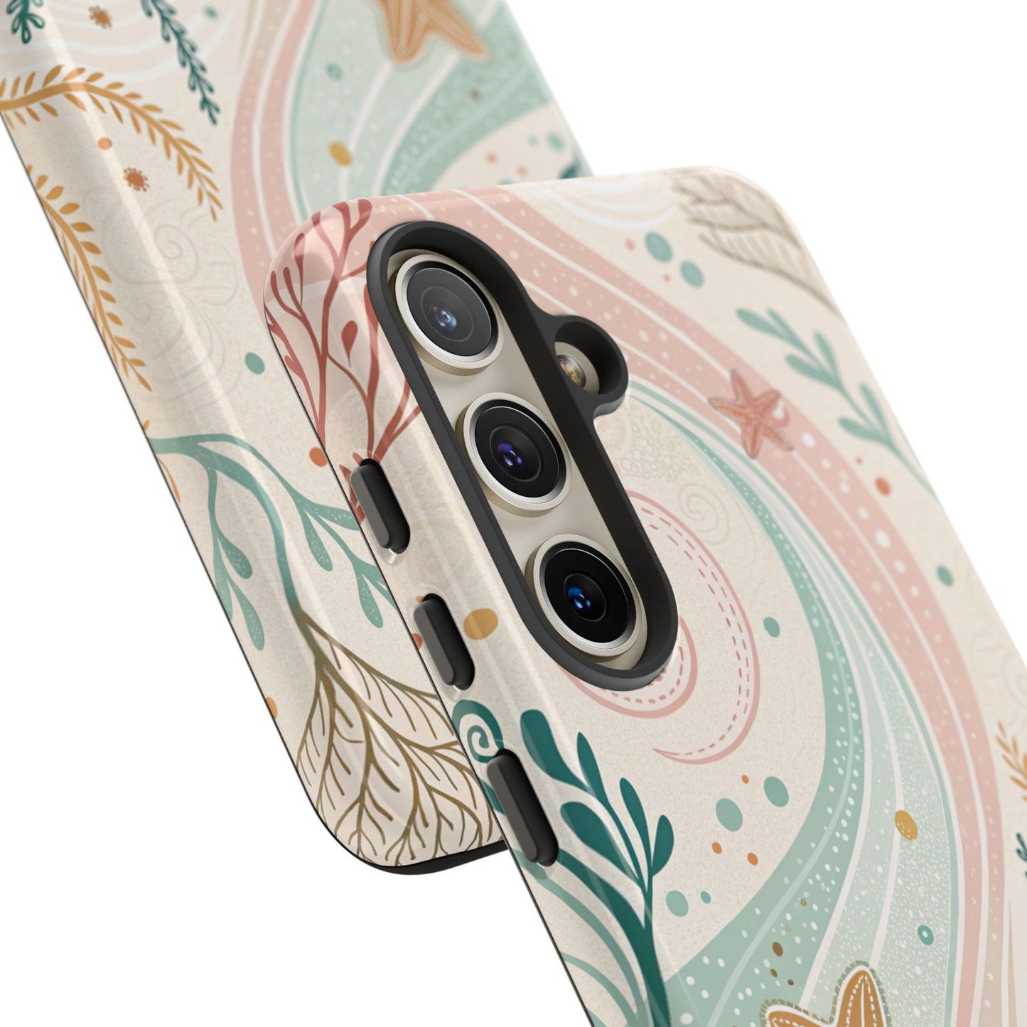 Pink Ocean Boho Doodle Tough Phone Case