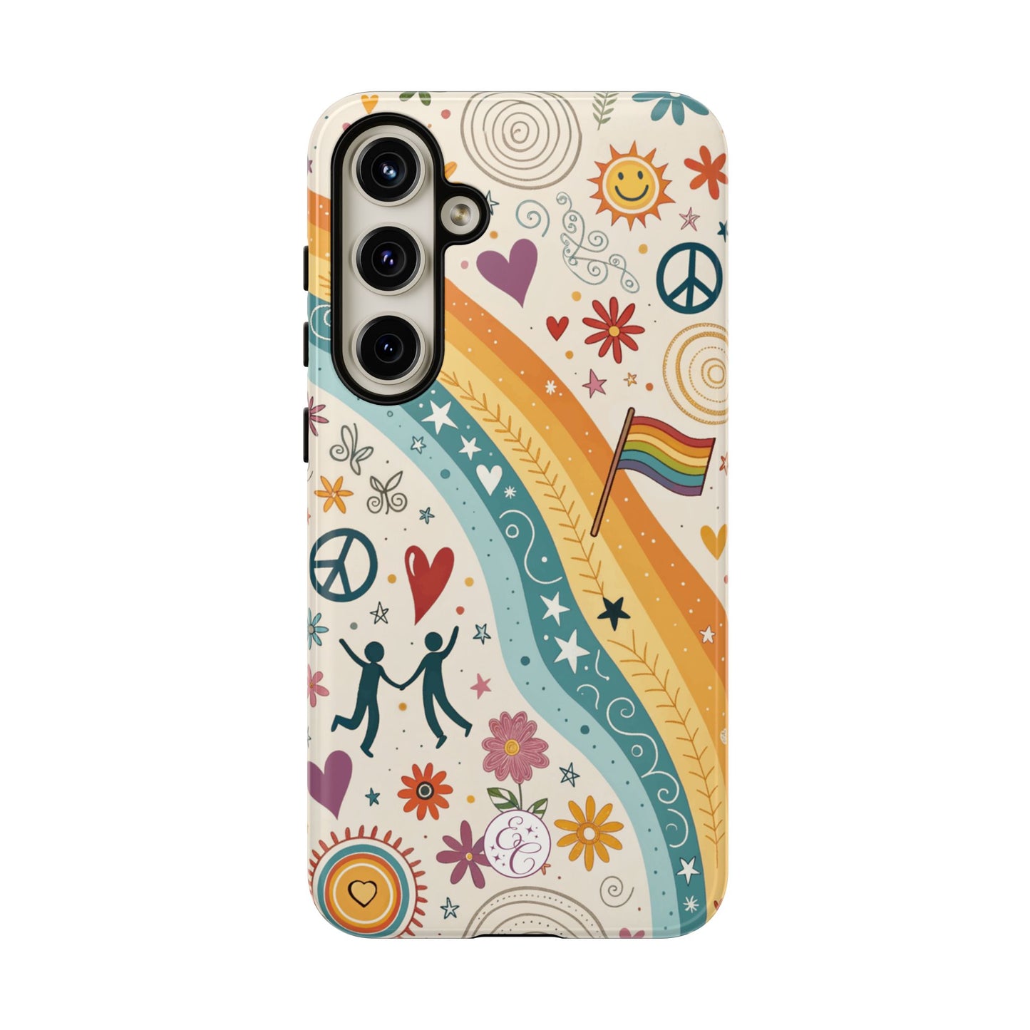 LGTBQ+ Pride Boho Doodle Tough Phone Case