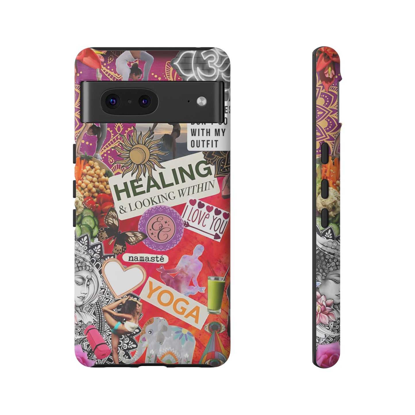 Yoga and Meditation Collage Tough Phone Case