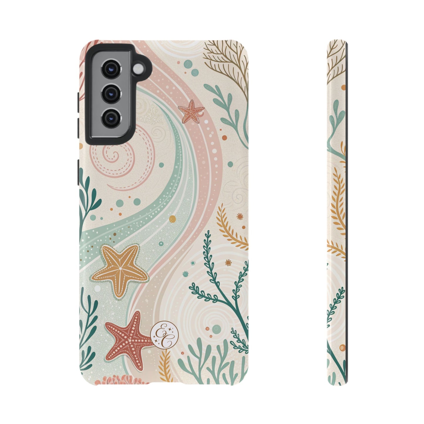 Pink Ocean Boho Doodle Tough Phone Case
