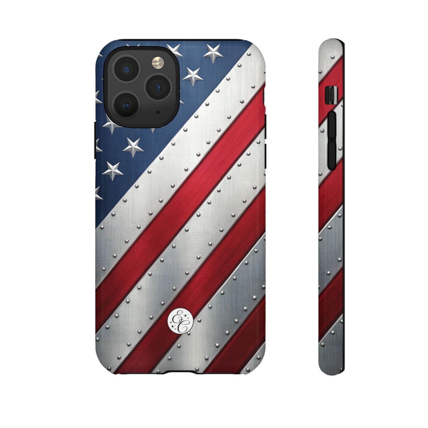 Metallic American Flag Tough Phone Case